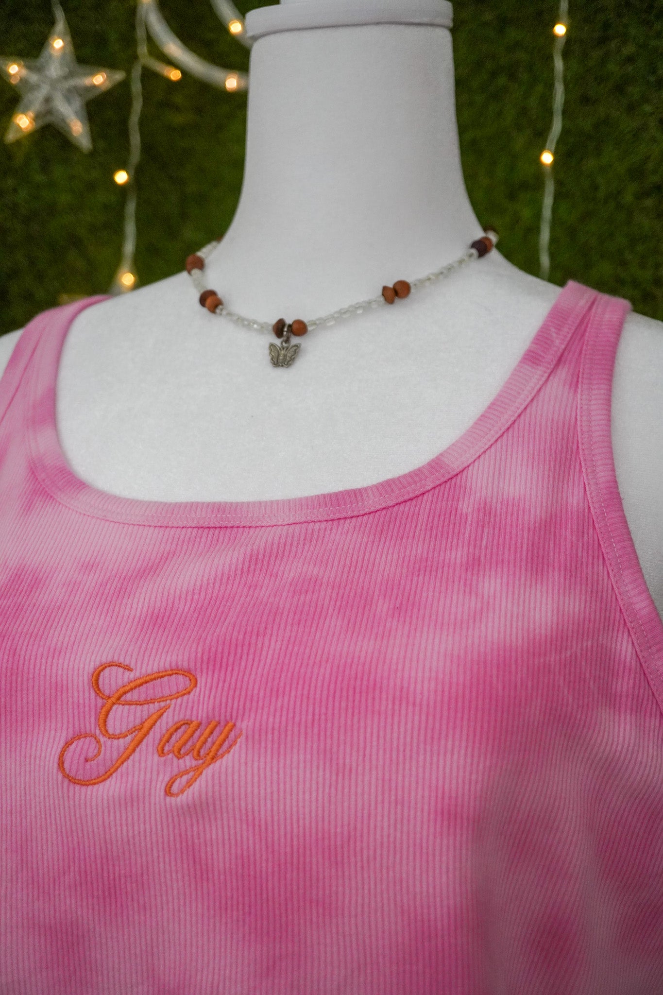 Gay Pink Tie Dye Tank Top 2XL