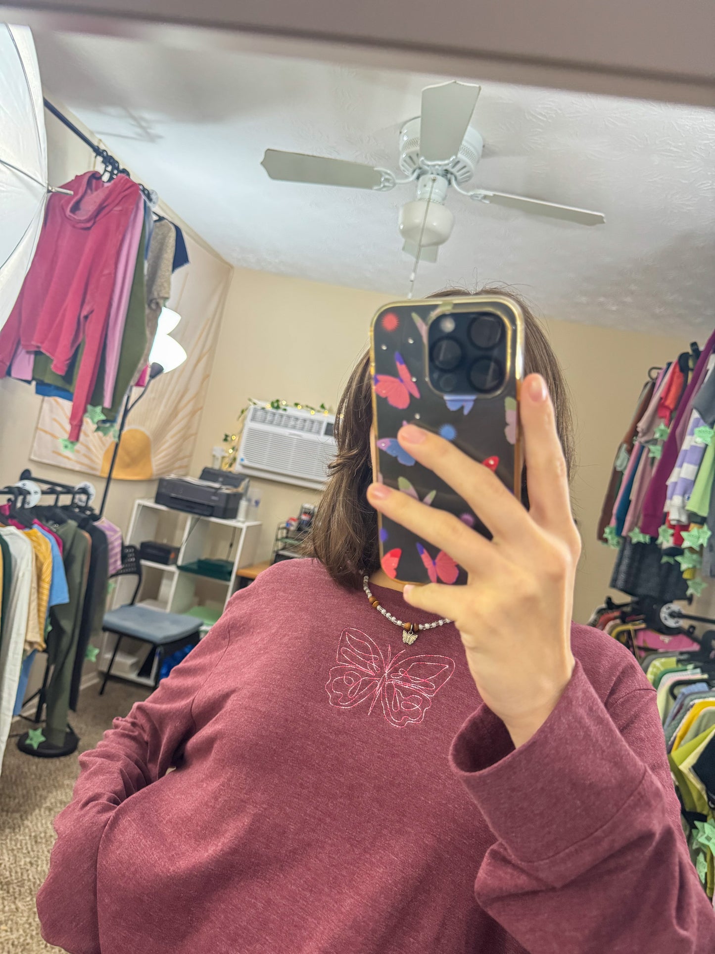 One Line Butterfly Long Sleeve L