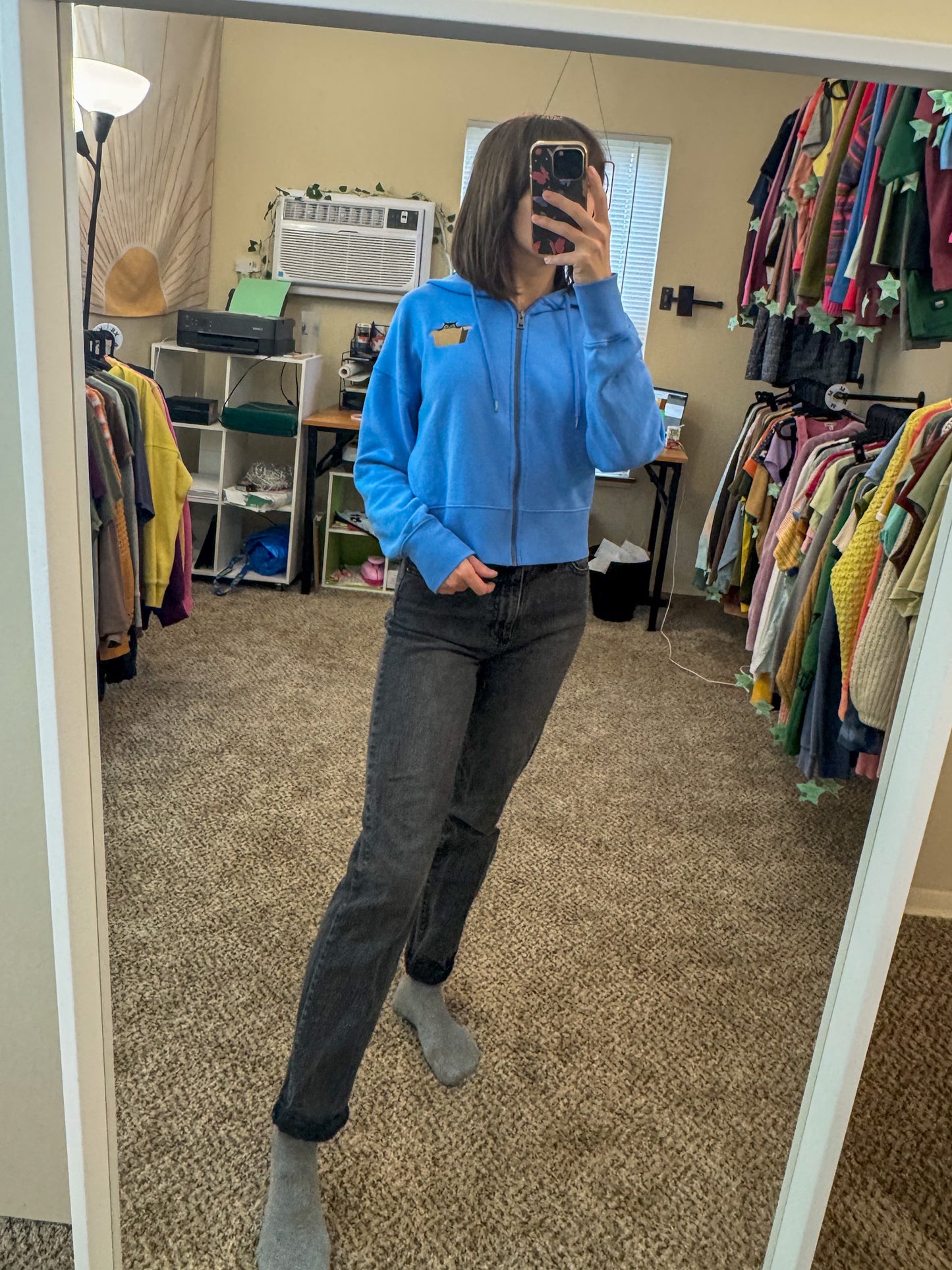 Cat in the Box Zip Up Hoodie S