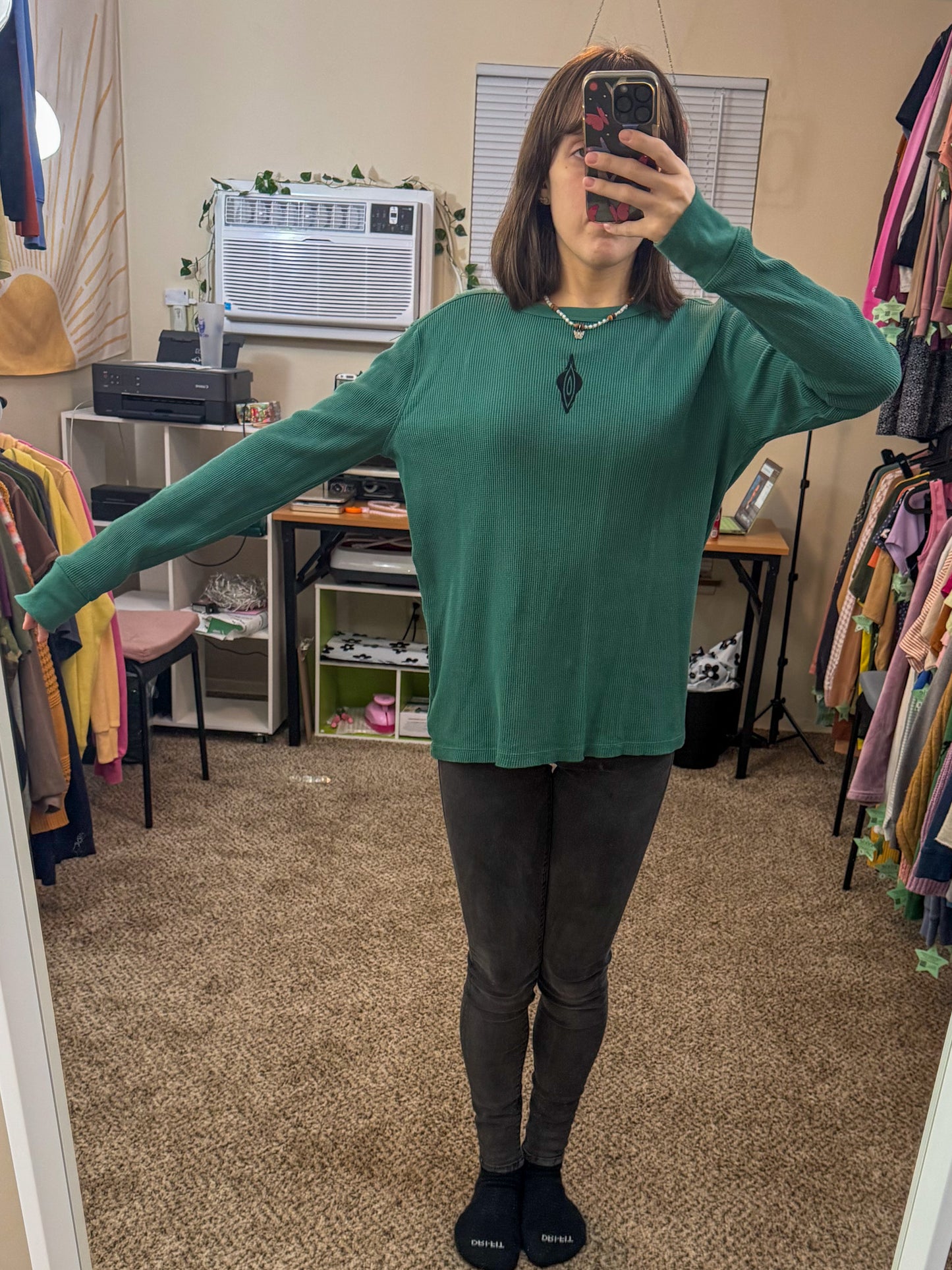 Vulva Teal Thermal Long Sleeve S