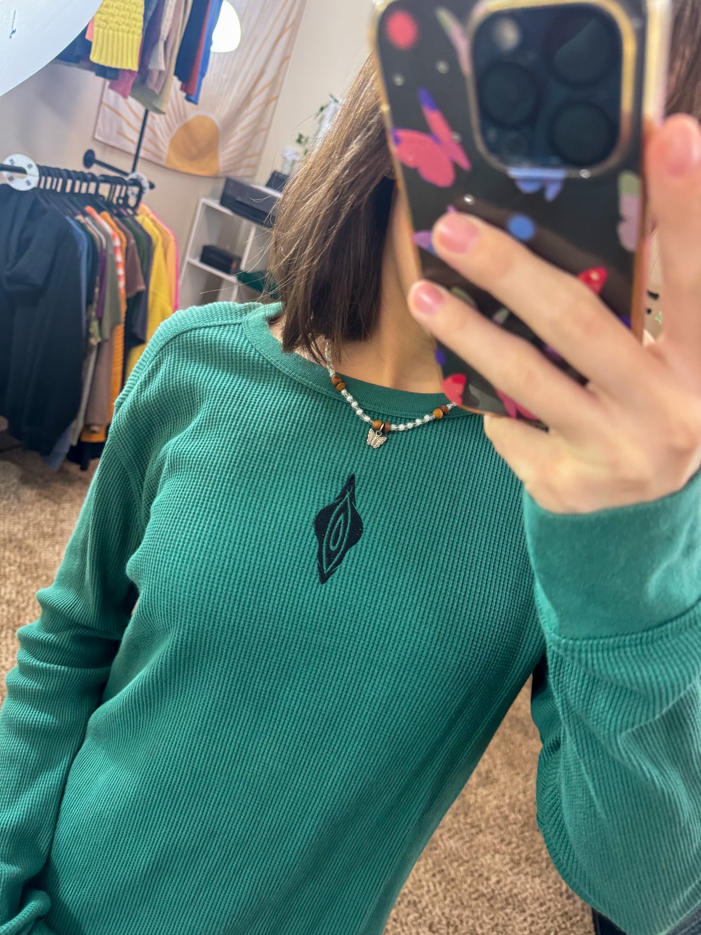 Vulva Teal Thermal Long Sleeve S