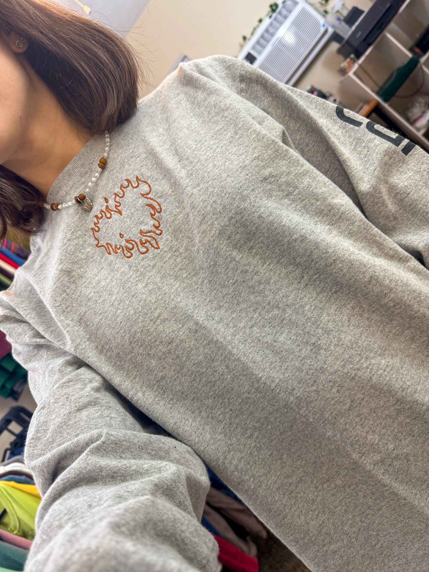 Flame Heart Grey Carhartt Long Sleeve S