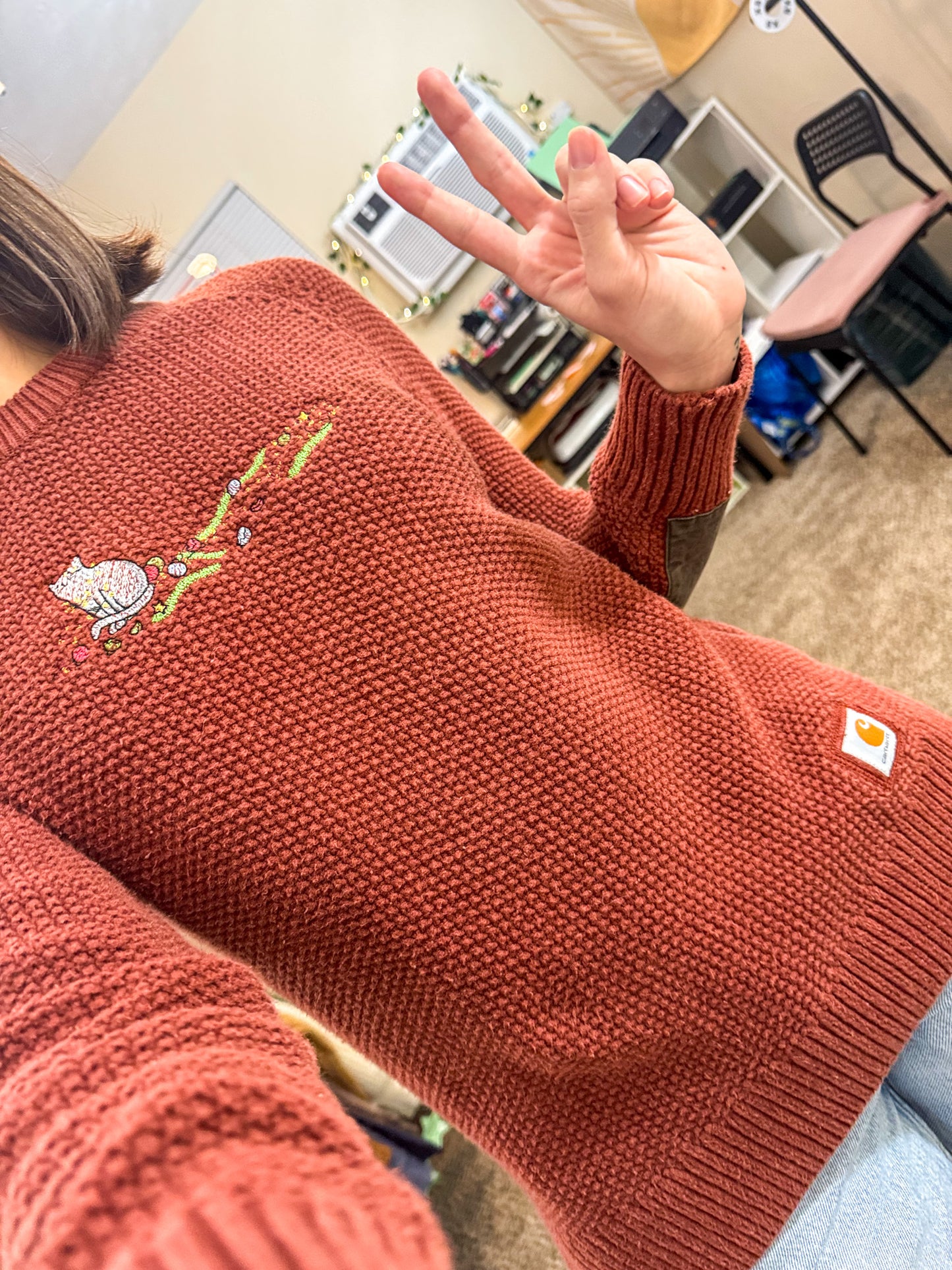 Naughty Kitty Carhartt Sweater XS