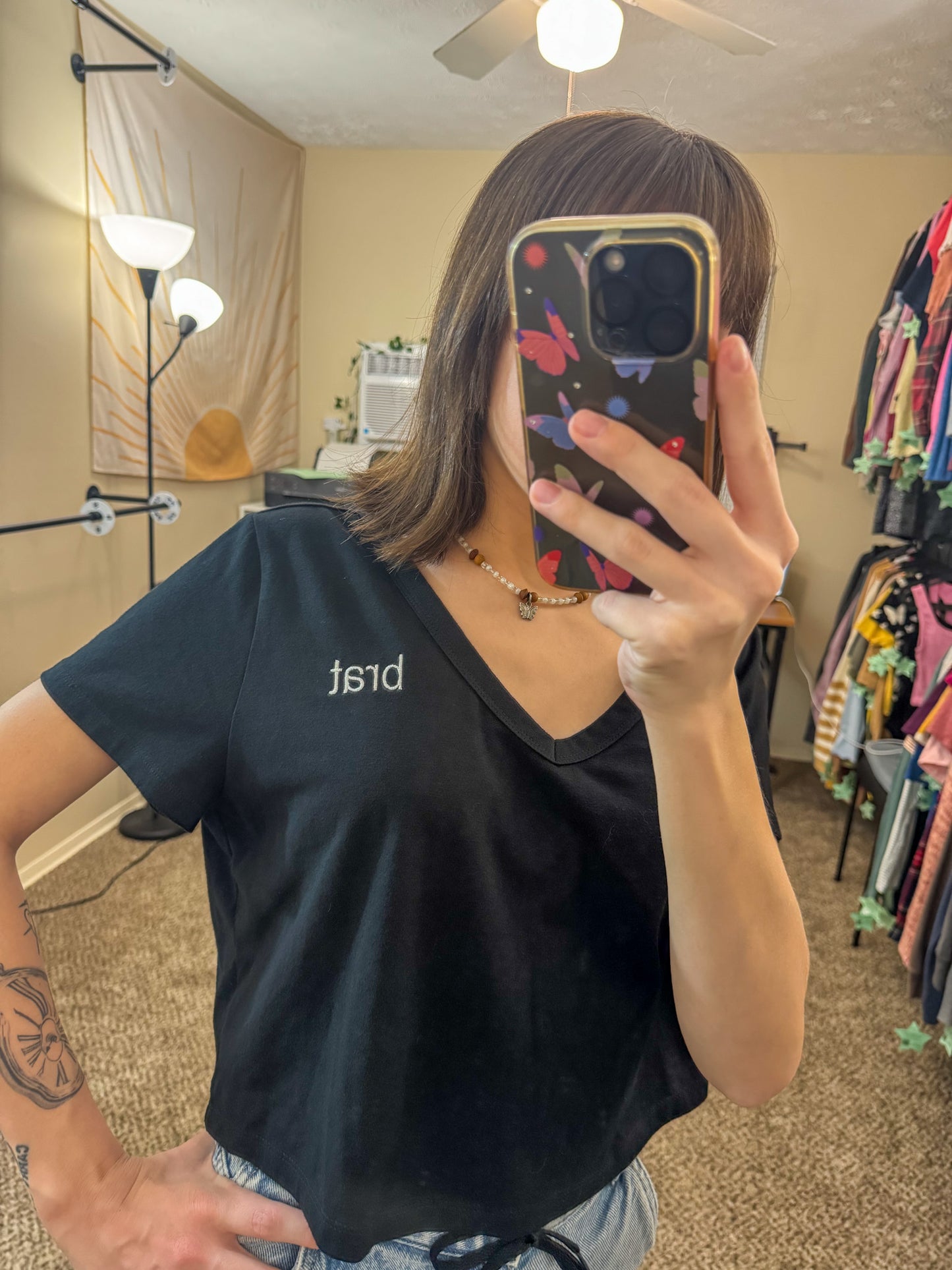 Brat V-Neck Baby Tee 2XL