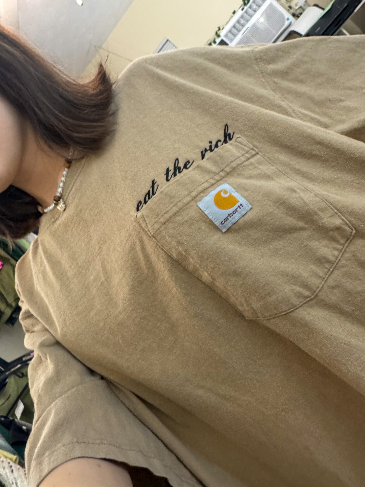 Eat The Rich Carhartt Pocket Tee 2XL