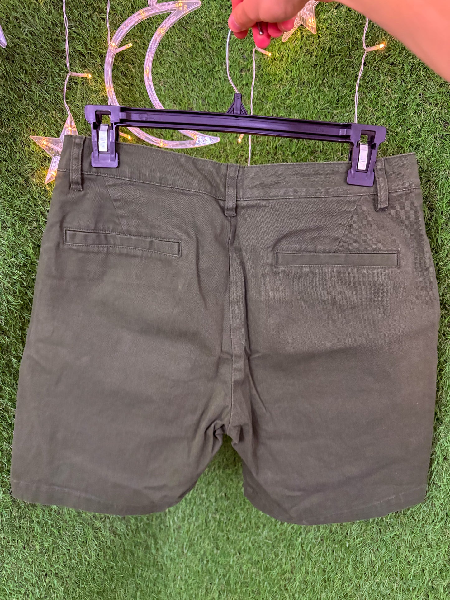 Eat the Rich Military Green Shorts S