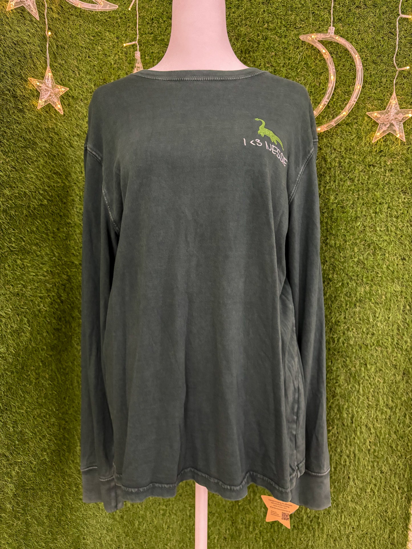 I <3 Nessie Green Long Sleeve M