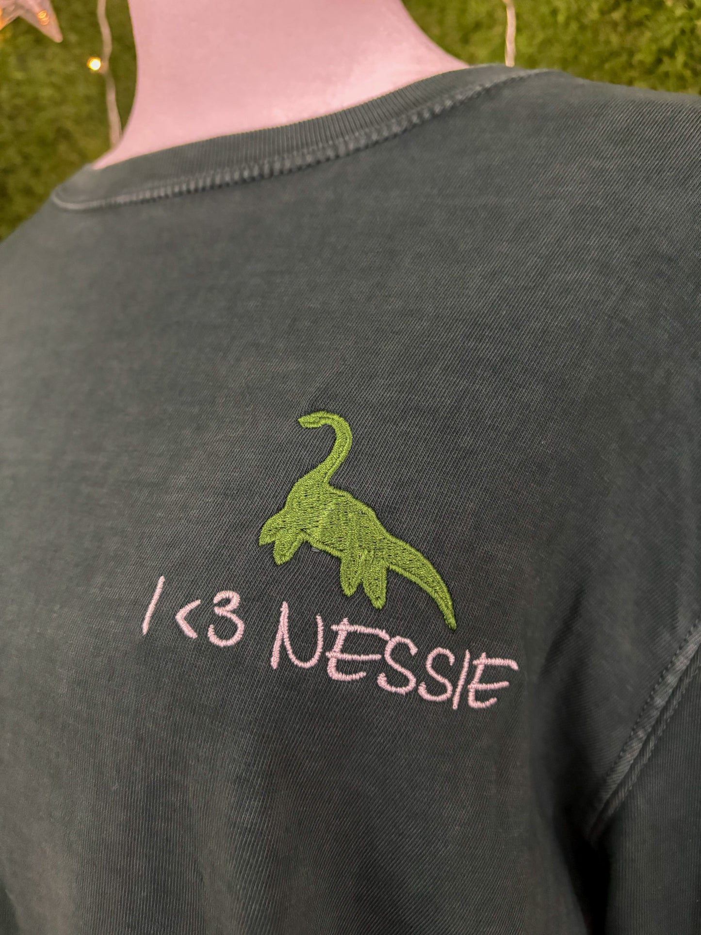 I <3 Nessie Green Long Sleeve M