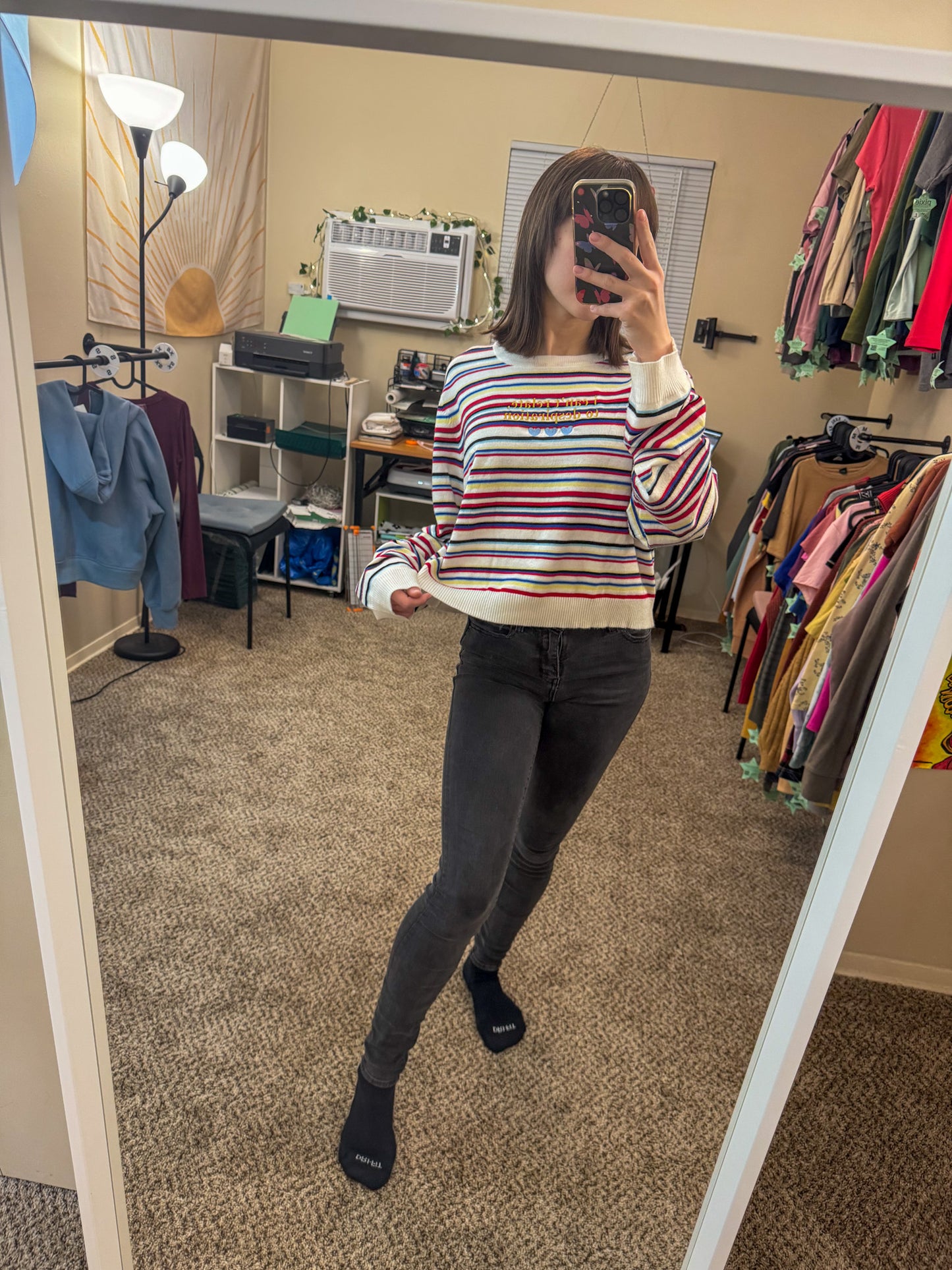 Espresso Striped Sweater 2XL