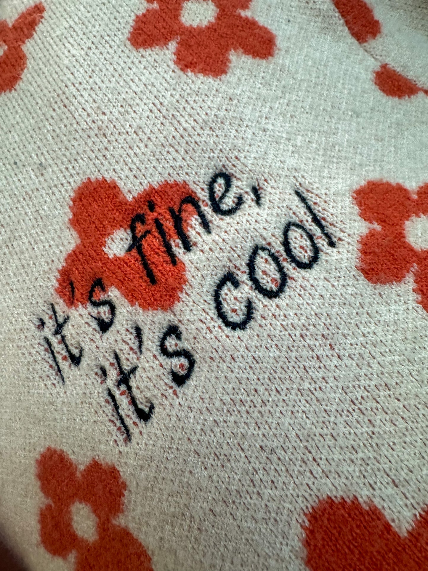 Good Luck Babe Flower Cropped Button Up Cardigan 2XL