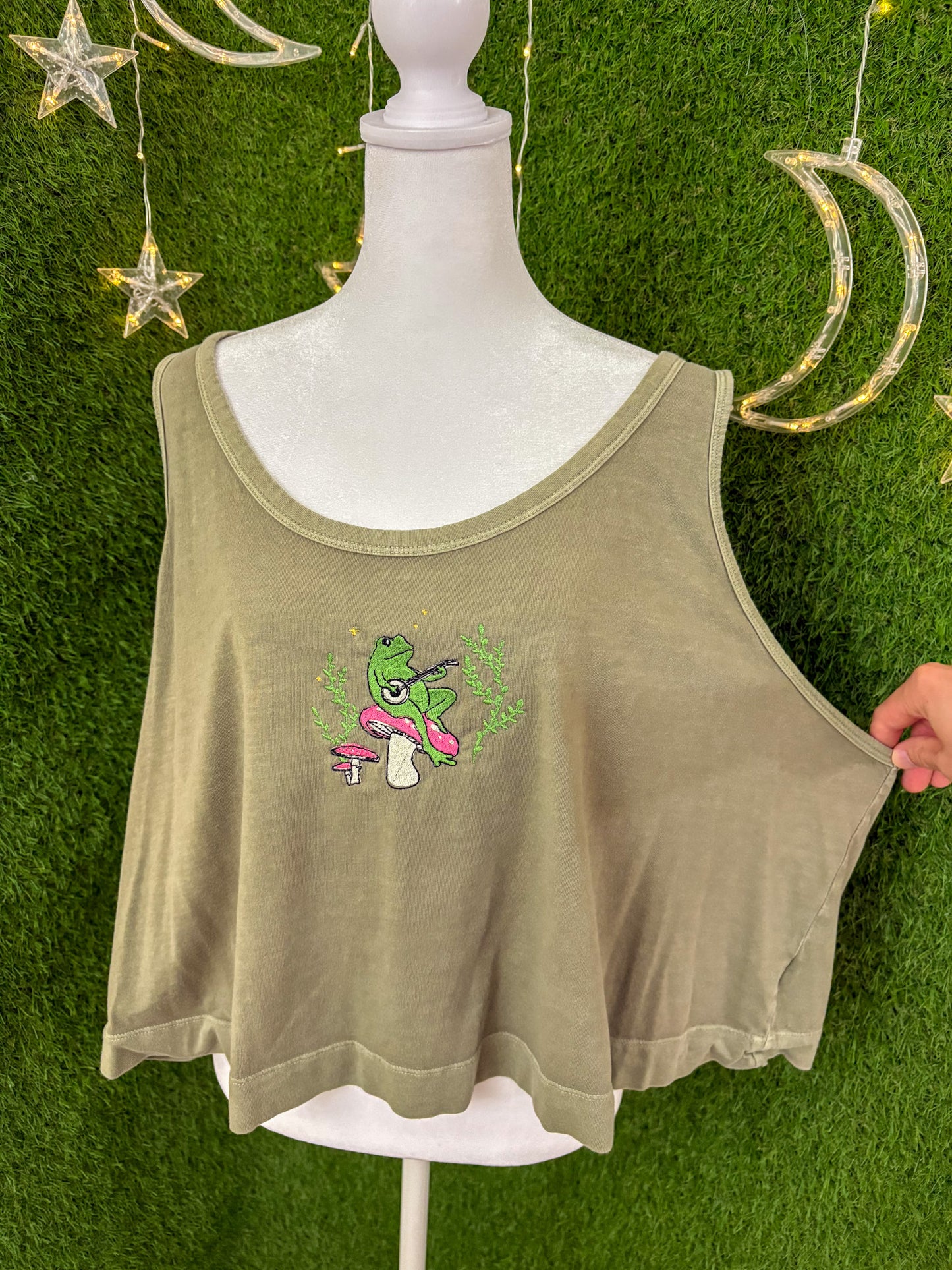 Banjo Frog Green Tank Top 3XL