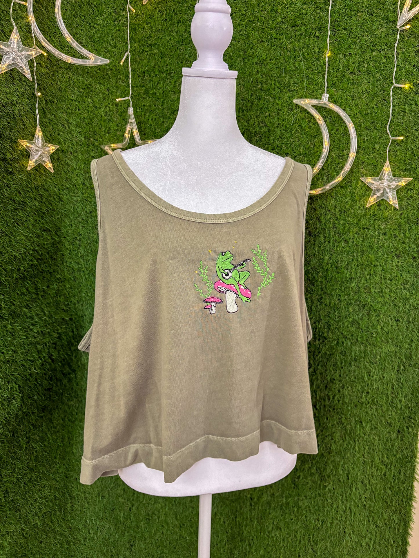 Banjo Frog Green Tank Top 3XL