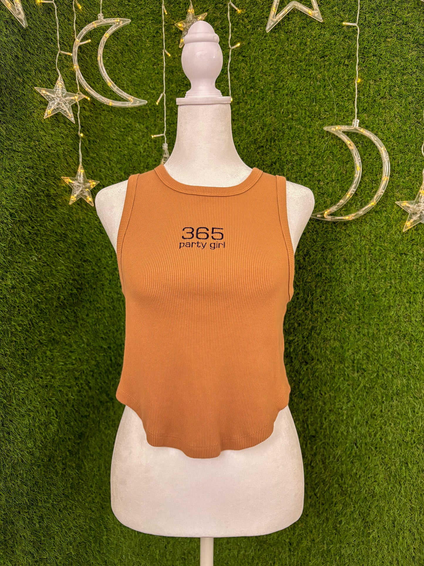 365 Party Girl Brown Crop Top L