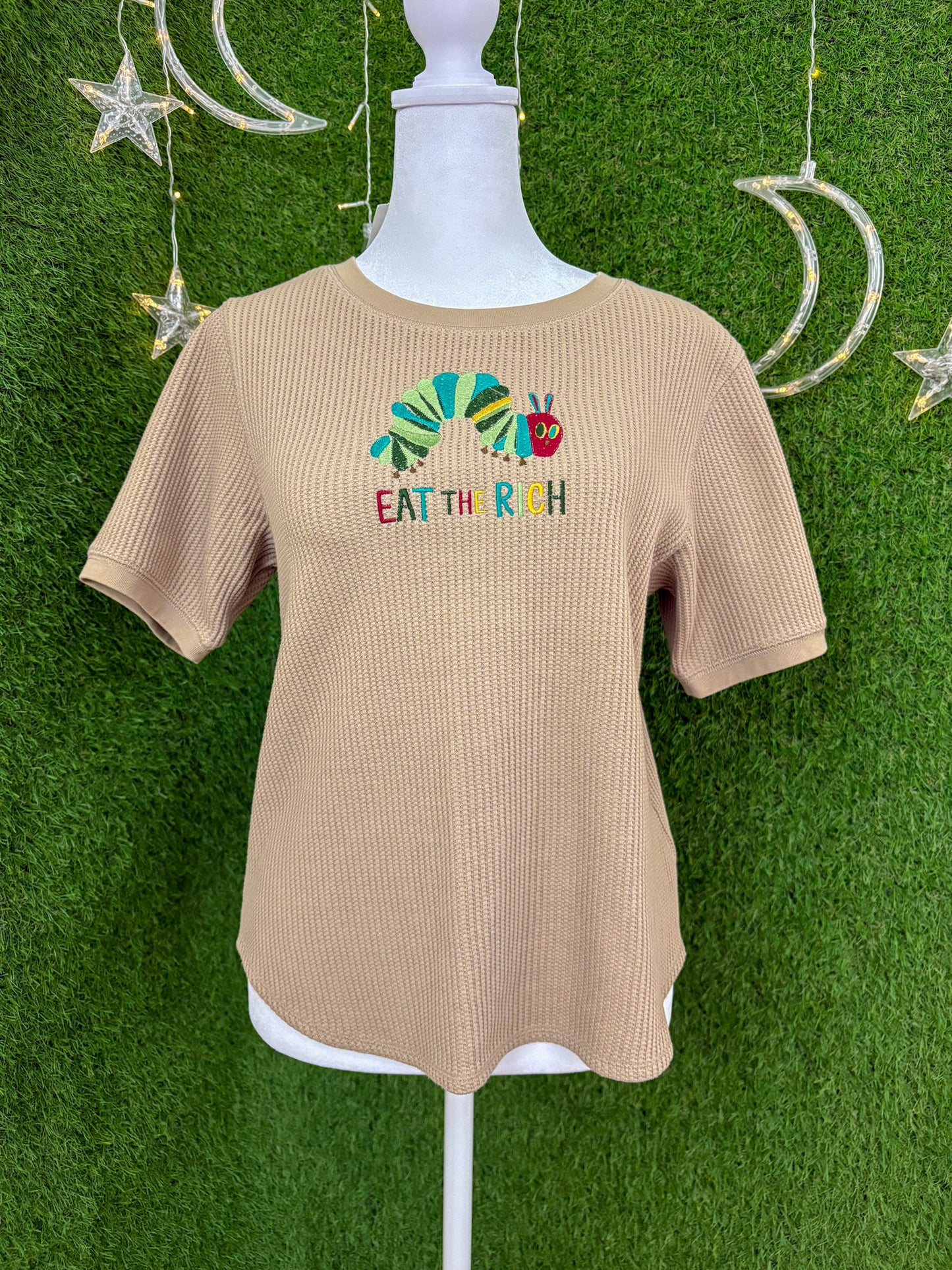 Eat the Rich Caterpillar Brown T-Shirt M