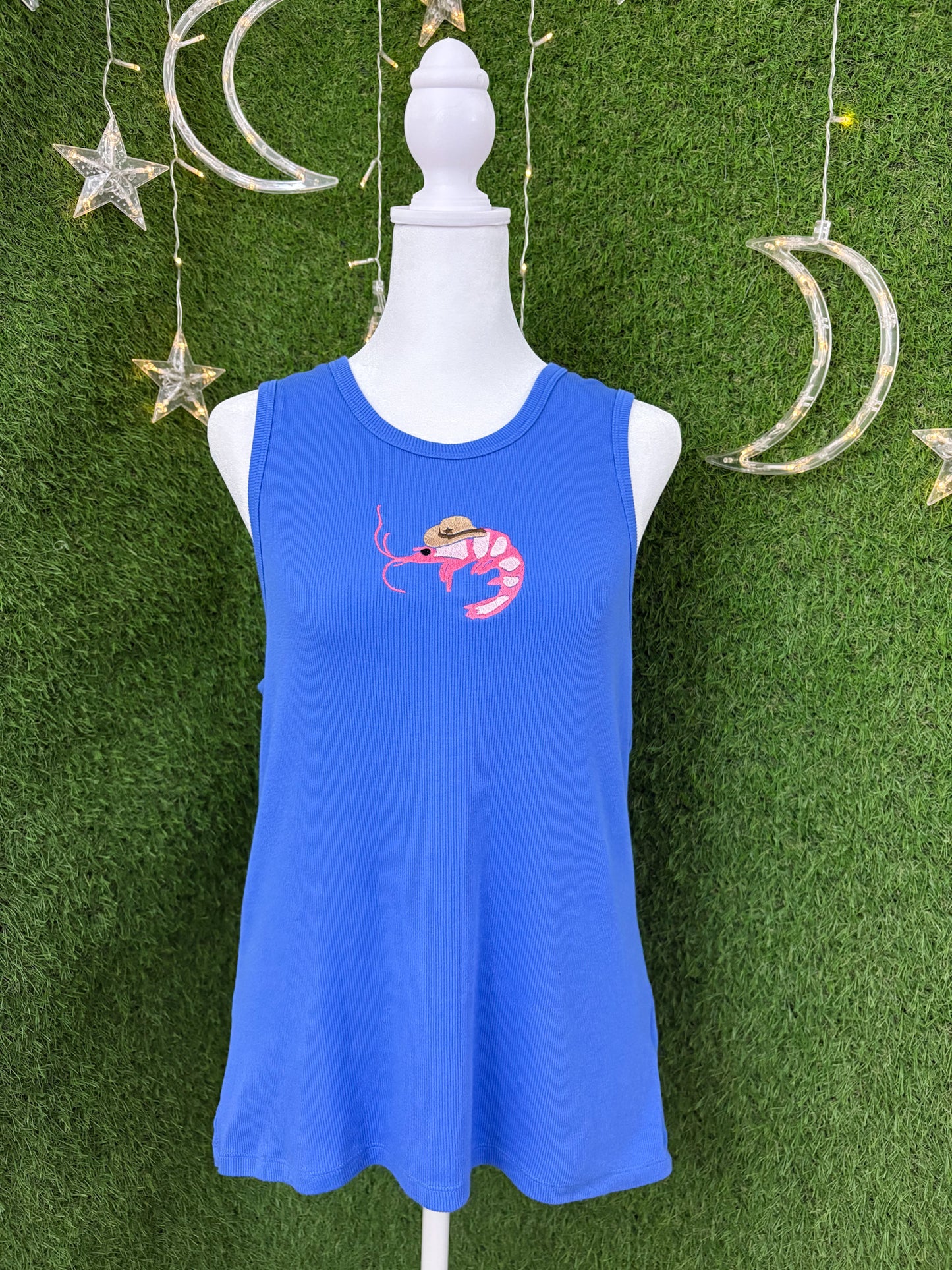 Cowboy Shrimp Blue Tank Top 2XL