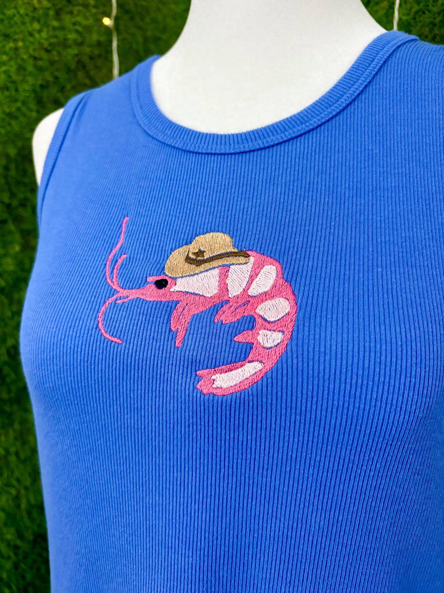 Cowboy Shrimp Blue Tank Top 2XL