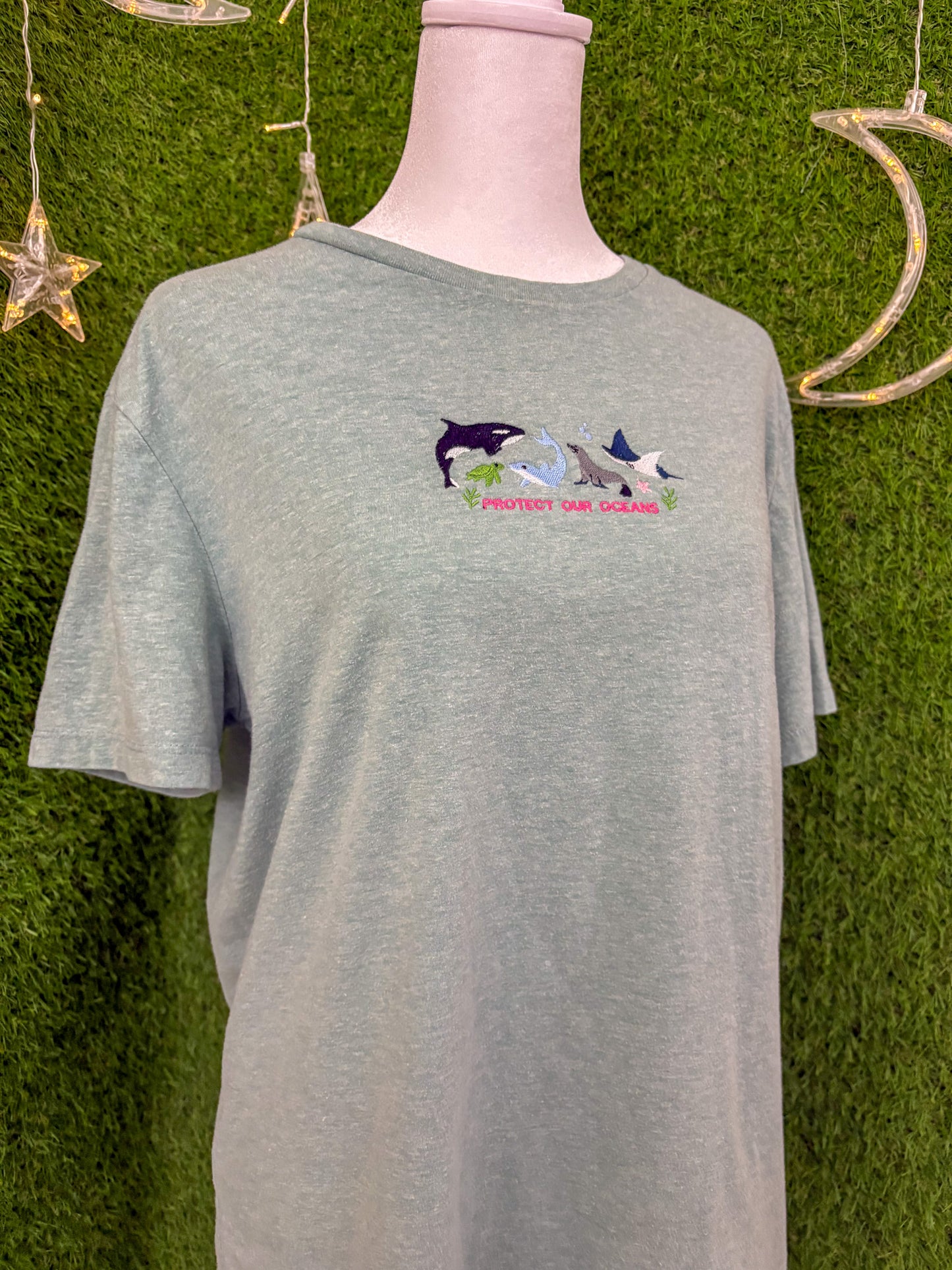 Protect our Oceans Green T-Shirt M