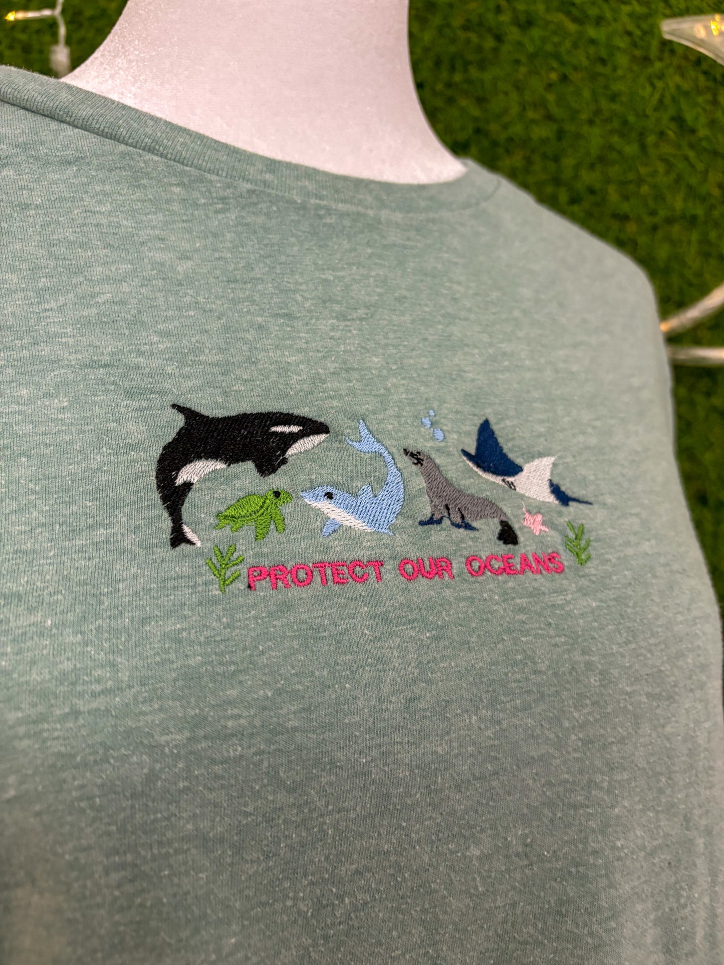 Protect our Oceans Green T-Shirt M
