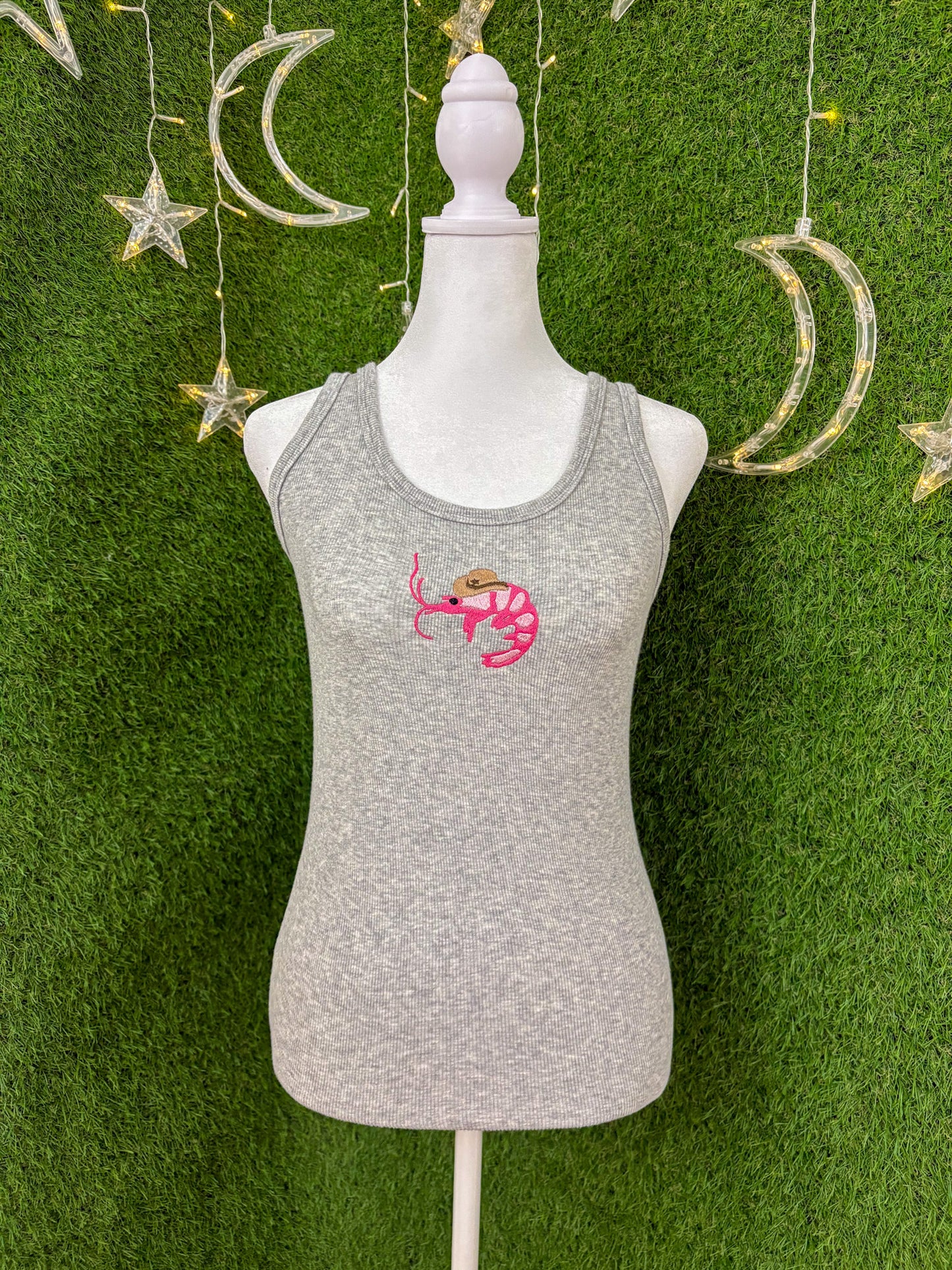 Cowboy Shrimp Grey Tank Top XS