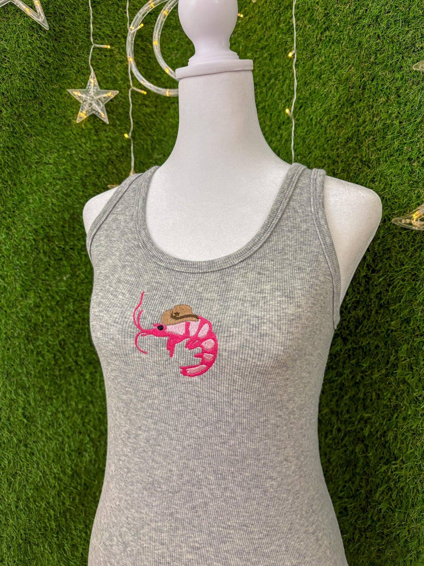Cowboy Shrimp Grey Tank Top XS