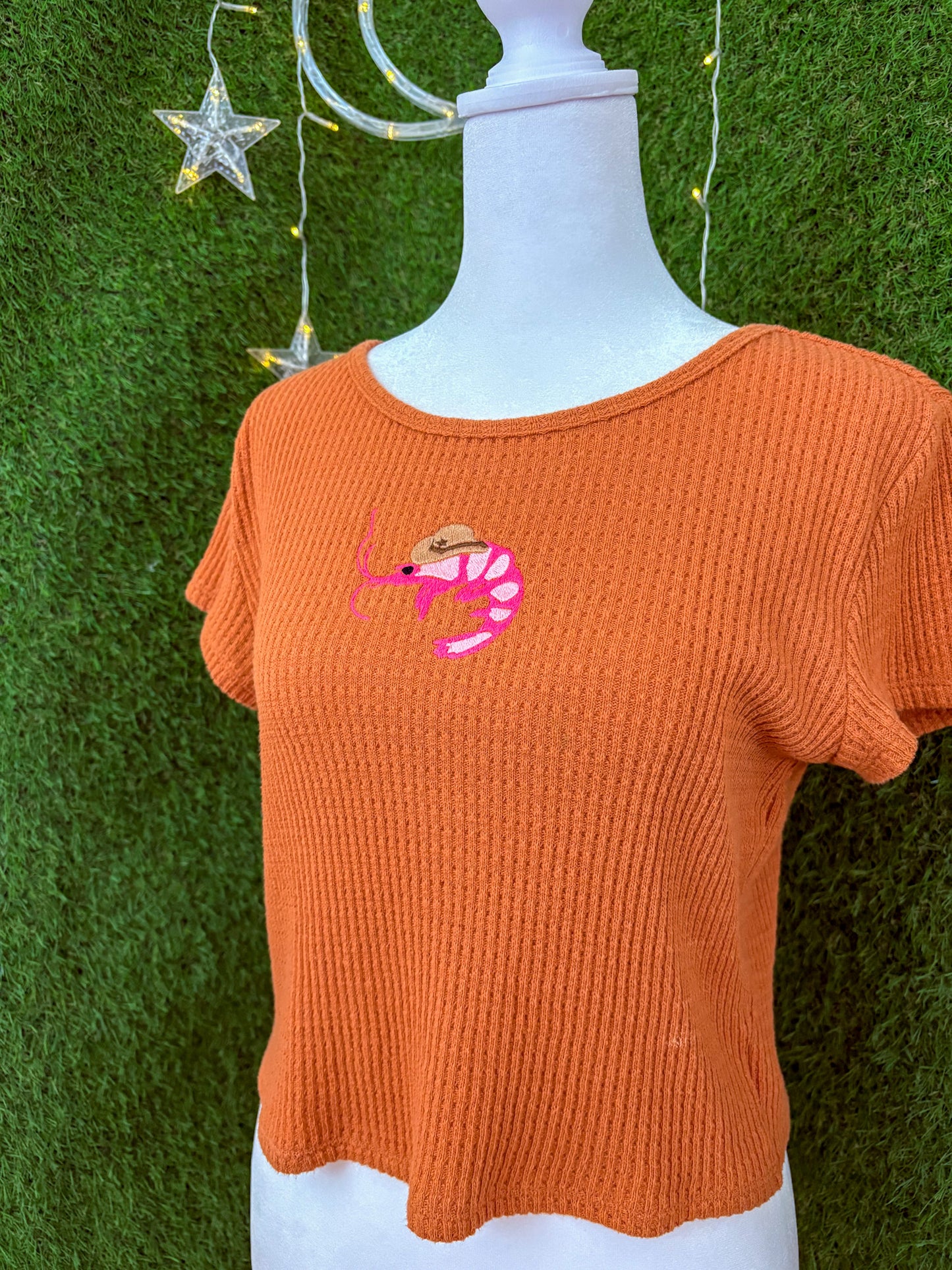 Cowboy Shrimp Brown Baby Tee M