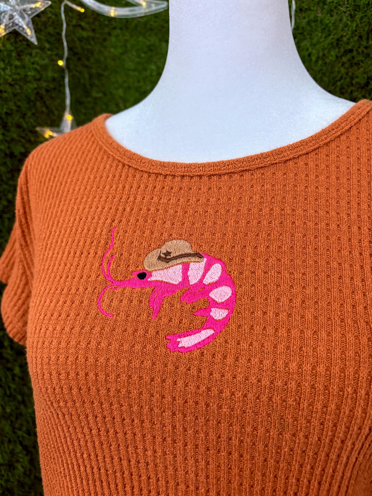 Cowboy Shrimp Brown Baby Tee M