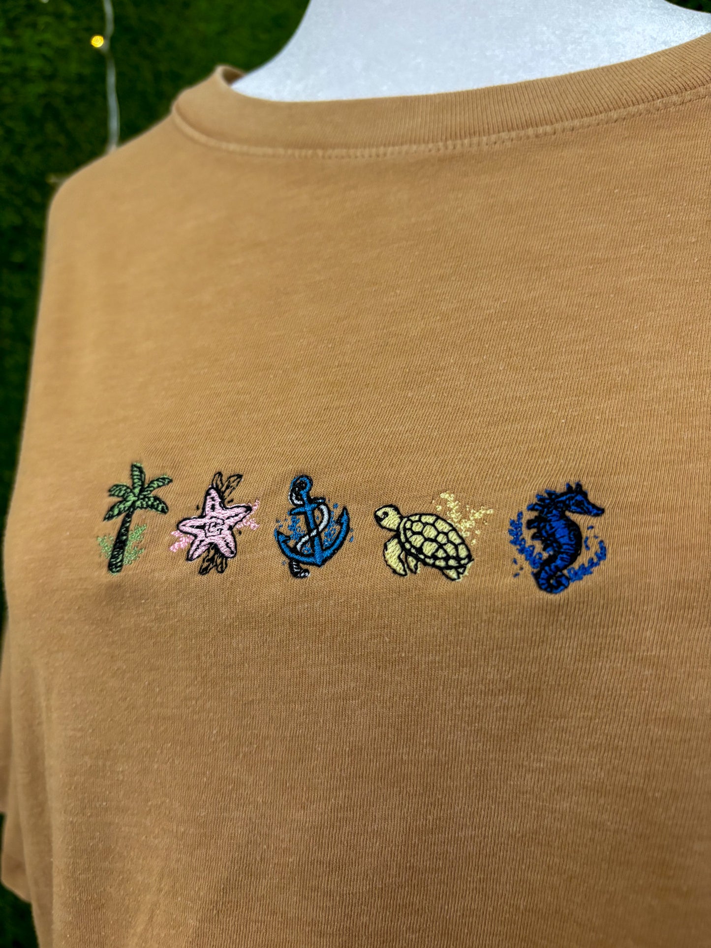 Ocean Life Brown Baby Tee L