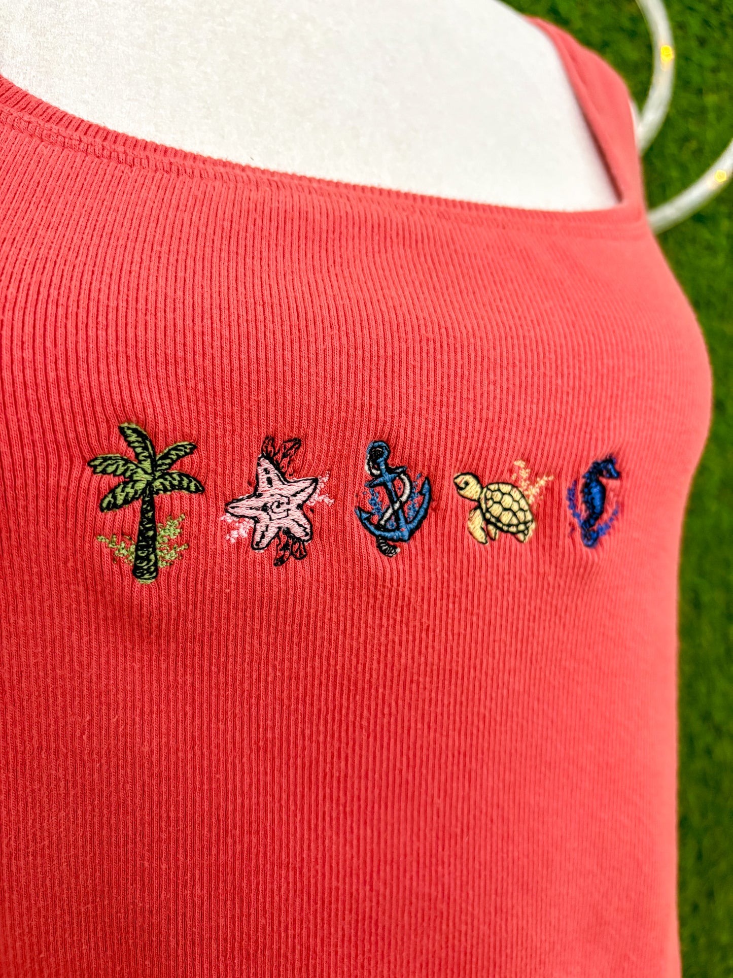 Ocean Life Red Tank Top 2XL
