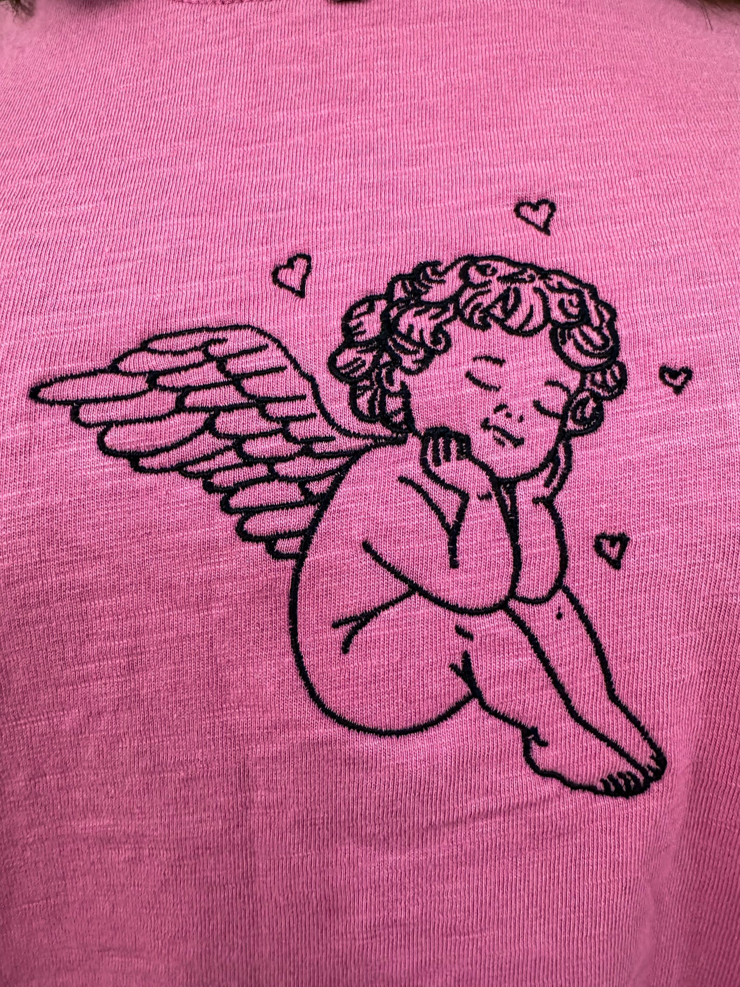 Angel Baby Pink Jersey Cropped Tee 2XL
