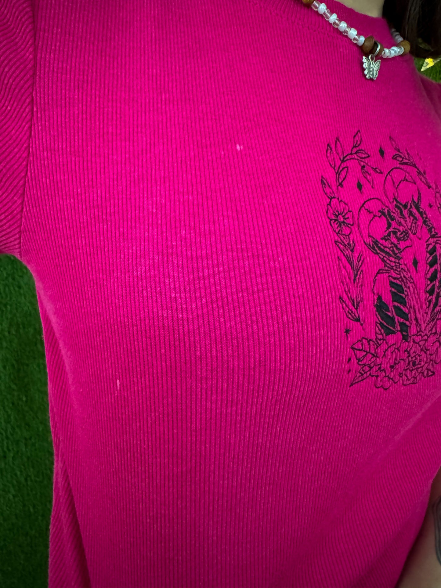 Infinite Love Pink Fitted T-Shirt S