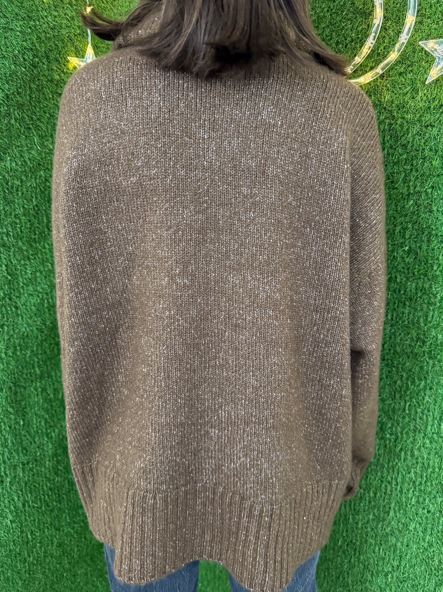 Self Love Juice Brown Turtleneck Sweater 2XL