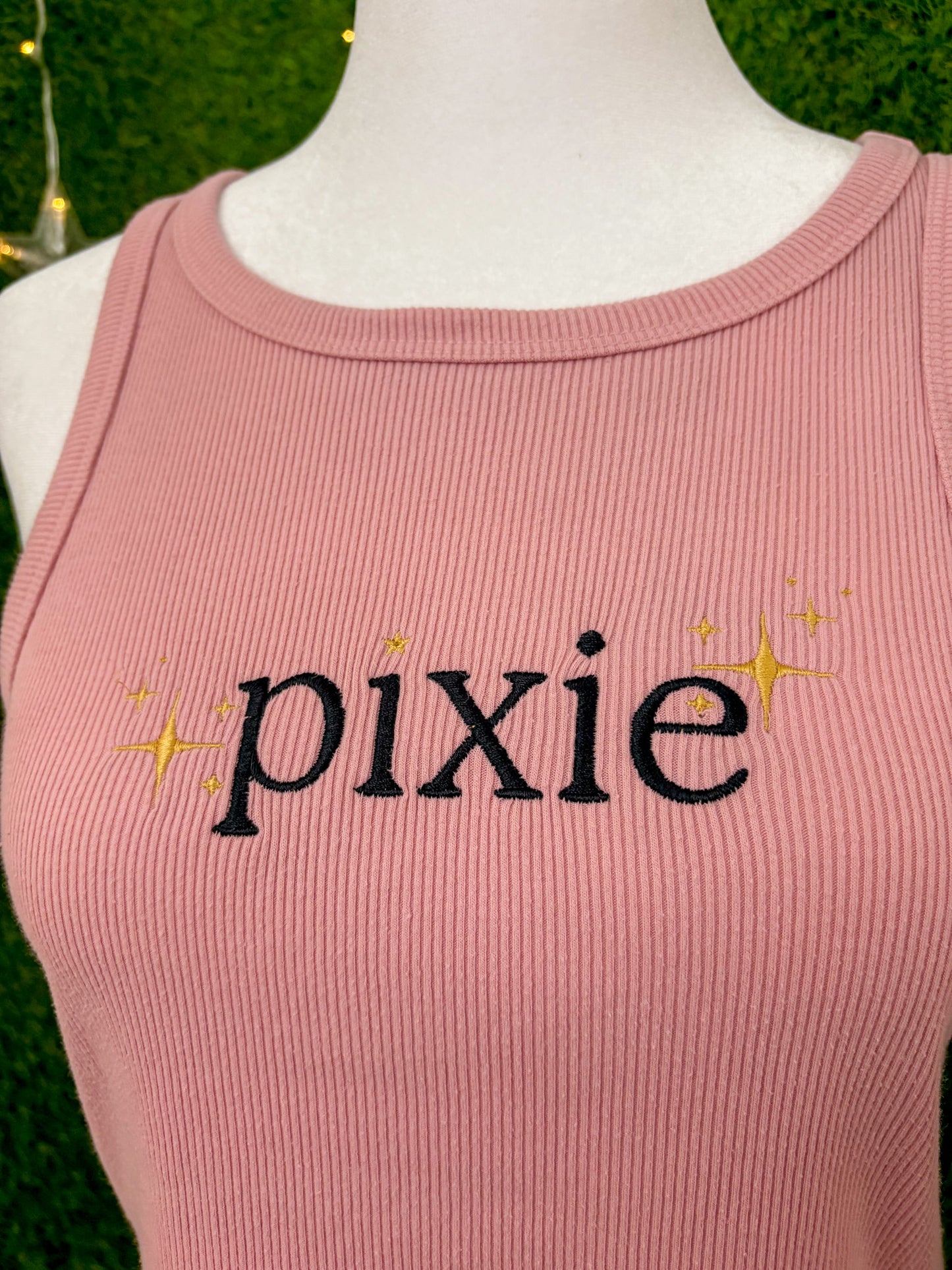 Pixie Pink Cropped Tank Top L