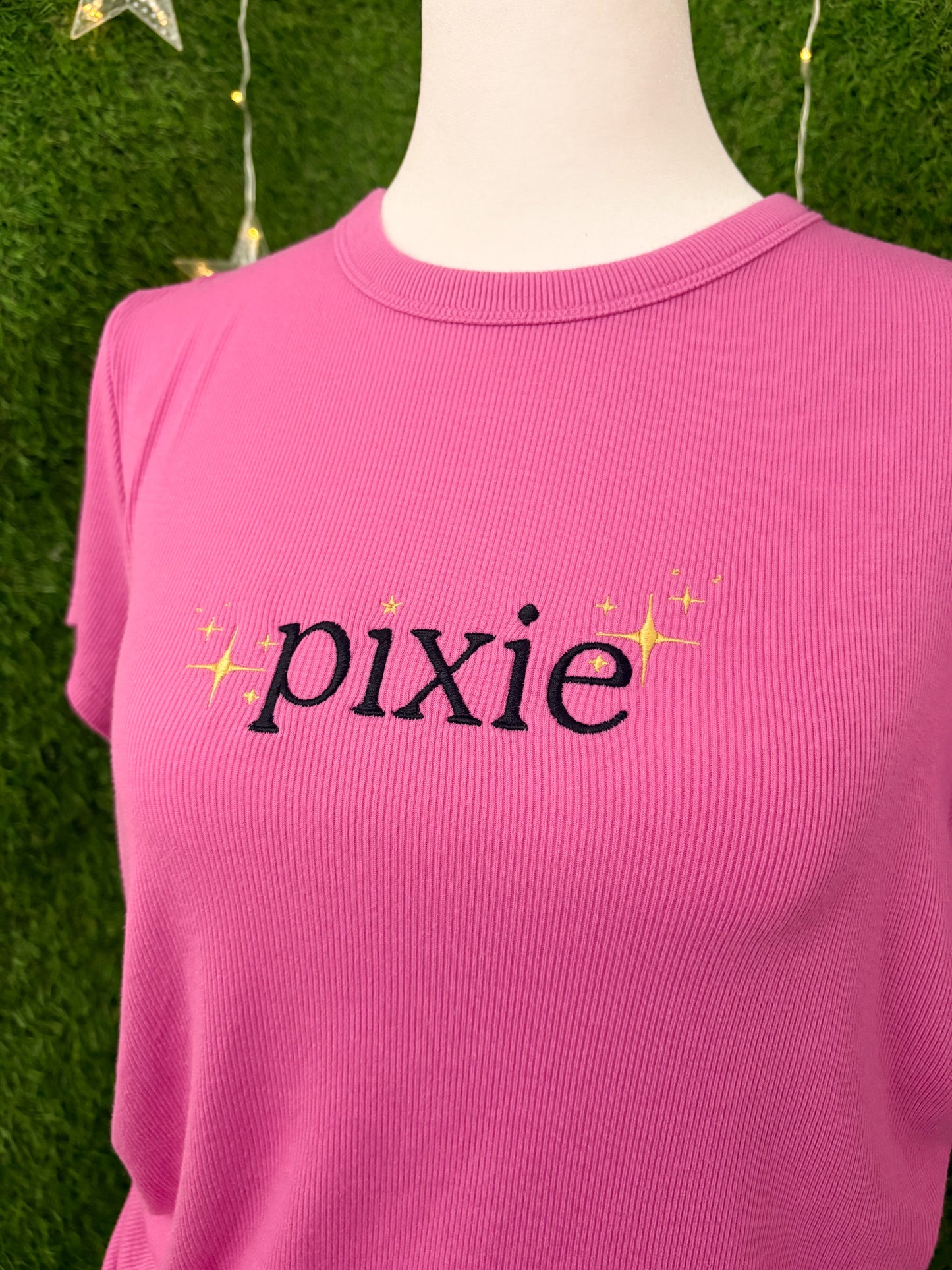 Pixie Pink Cinched Sides Open-Back Top M