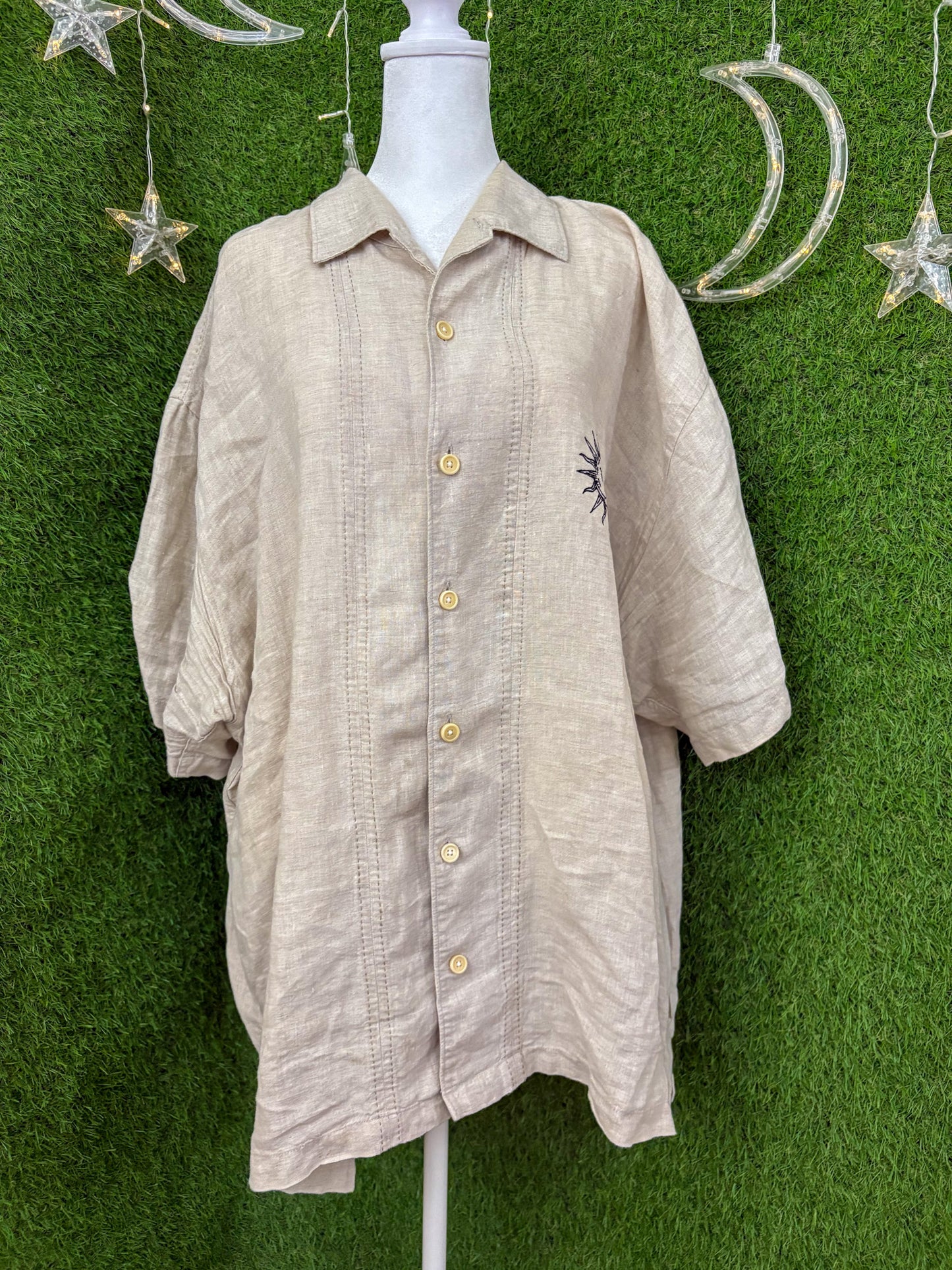 Moon & Sun Khaki Button Up 3XL