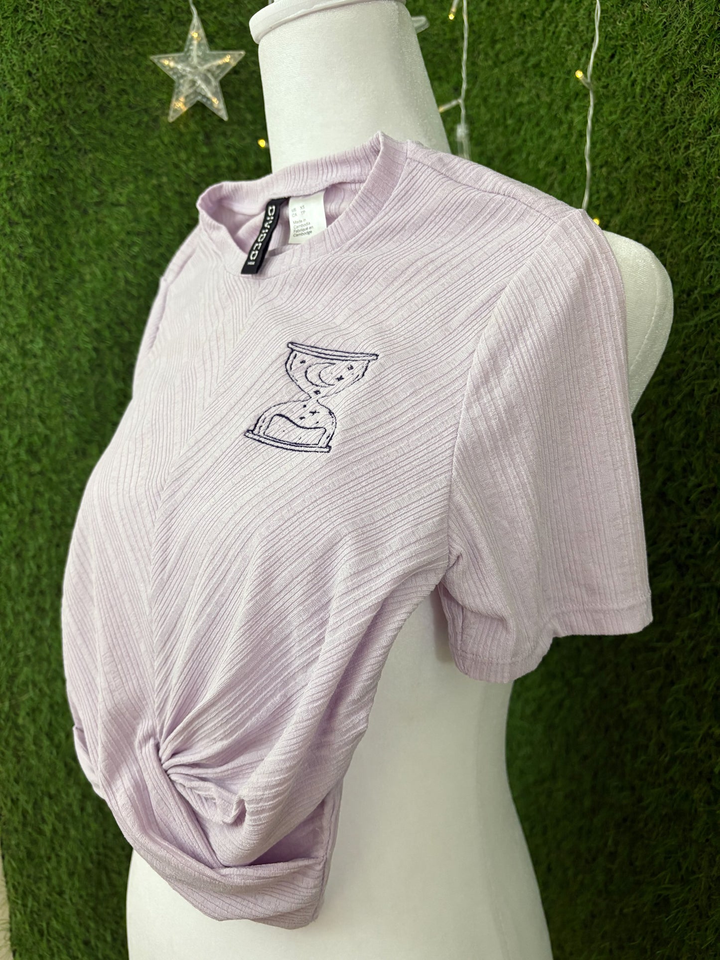 Hourglass Purple Baby Tee XS