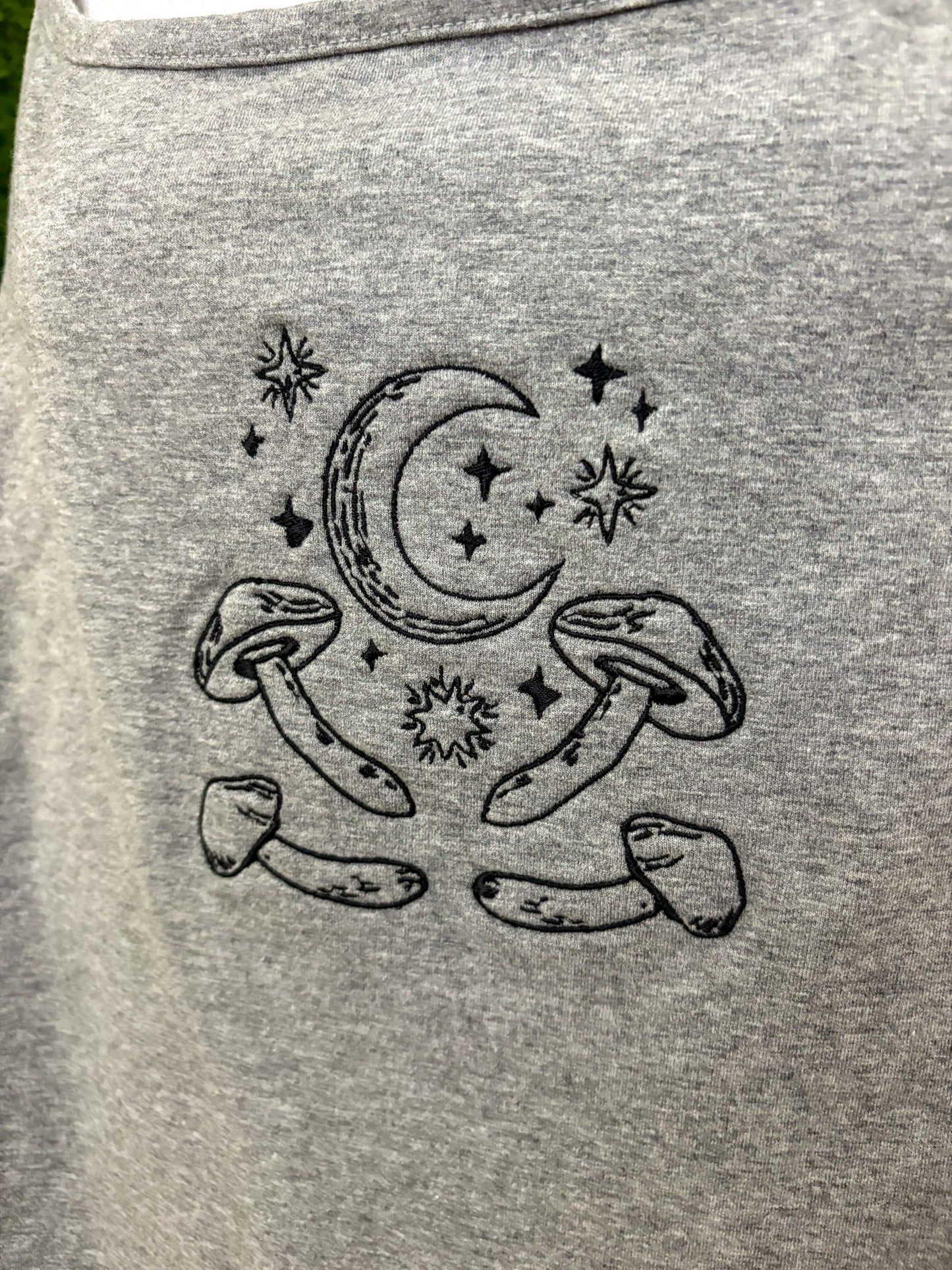 Moon & Shrooms Grey Bodysuit Tank 3XL
