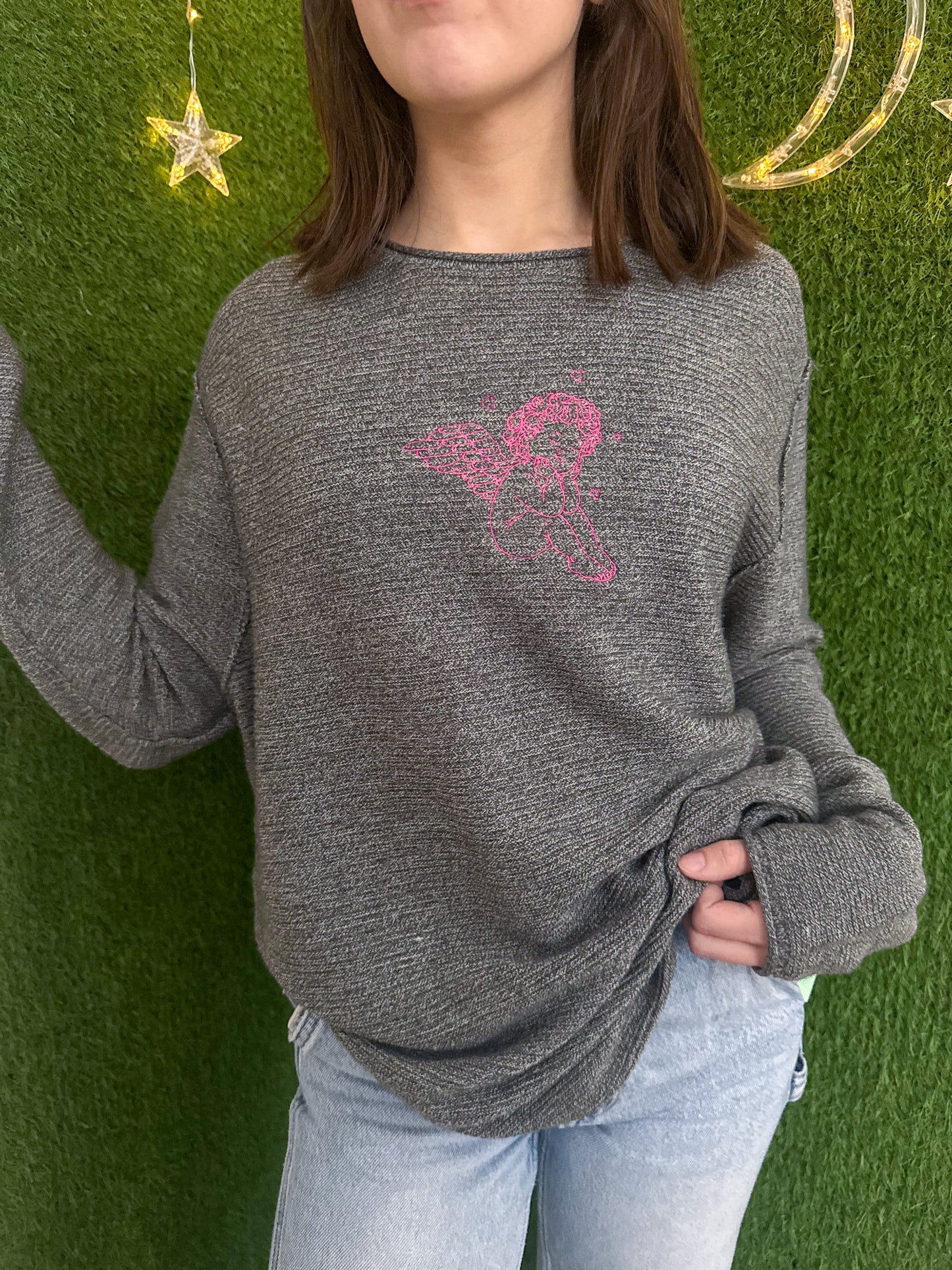 Angel Baby Grey Sweater M