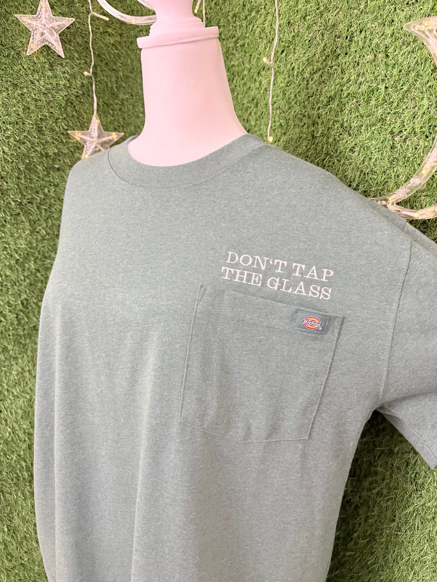 Don't Tap the Glass Green Pocket Tee M