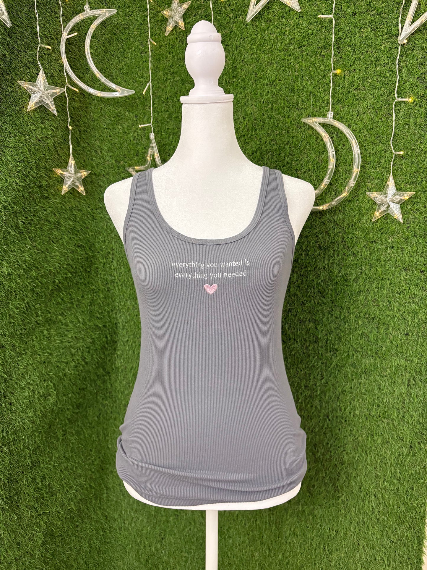 Everything You Wanted Grey Tank Top S