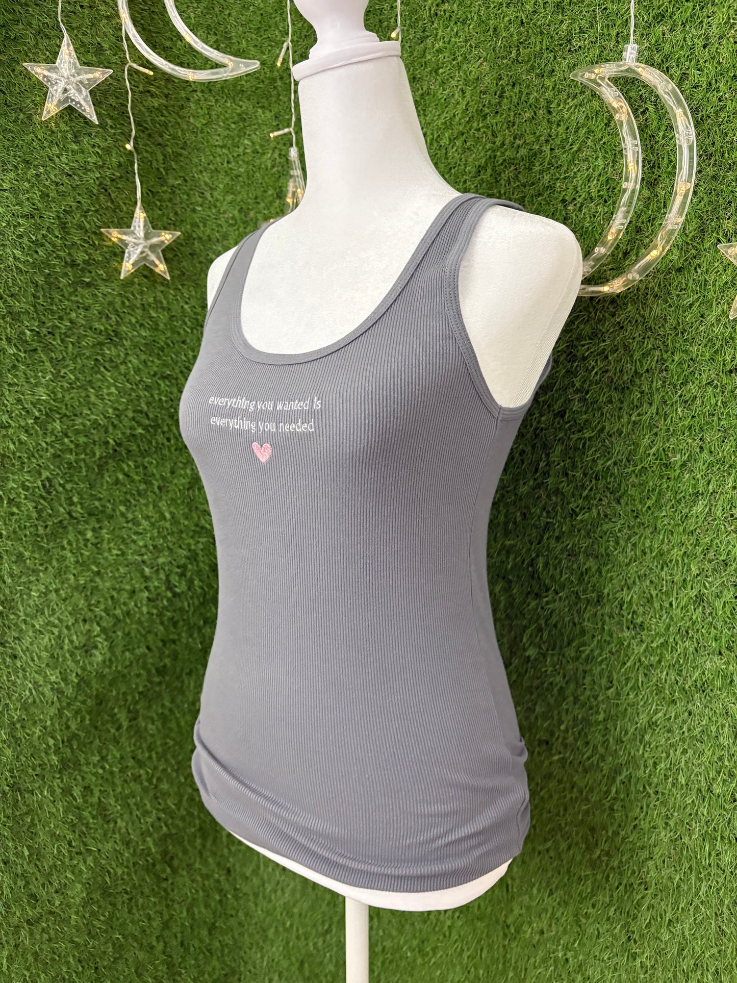 Everything You Wanted Grey Tank Top S