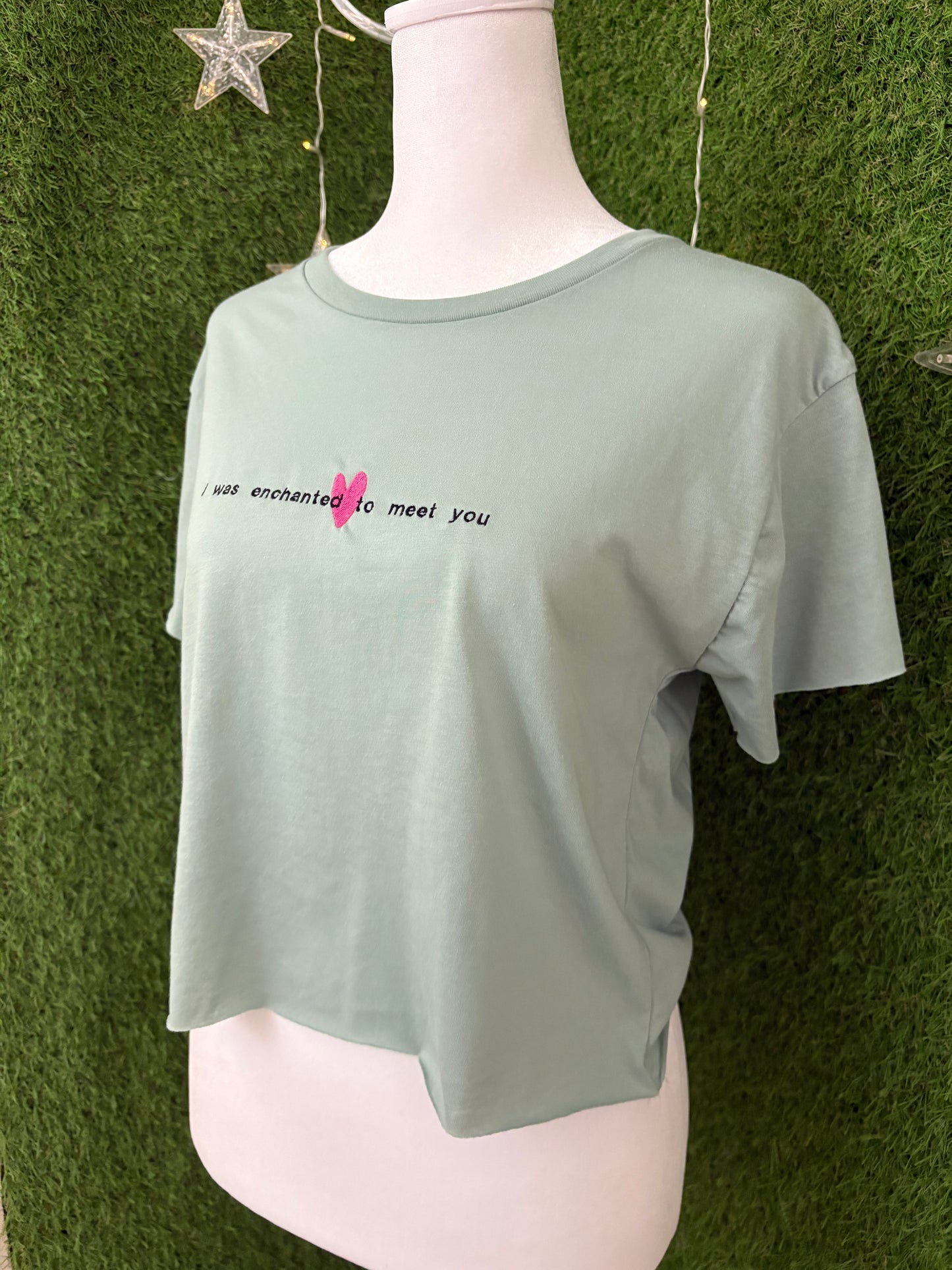 Enchanted Green Crop Top M