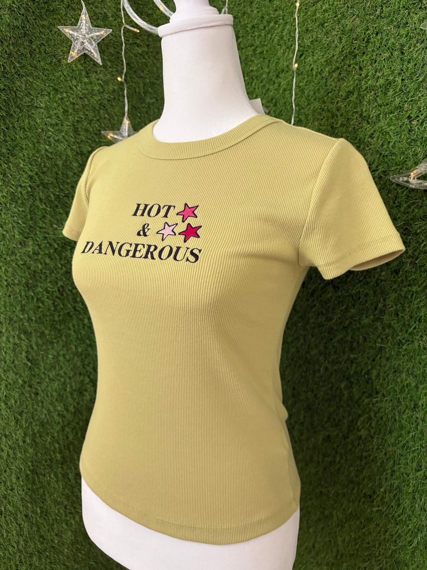 Hot & Dangerous Green Tee XS