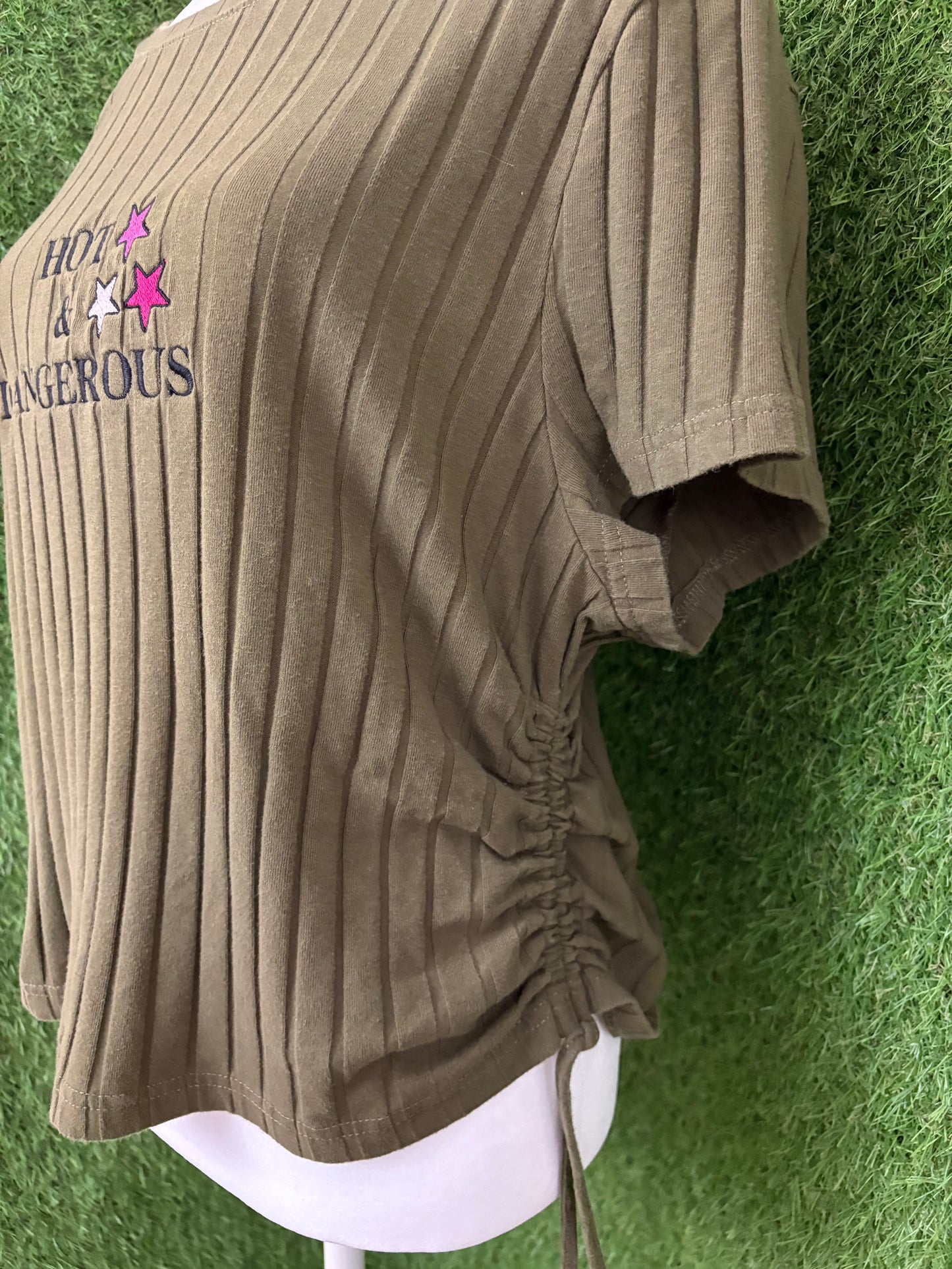 Hot & Dangerous Green Top with Cinched Sides 4XL