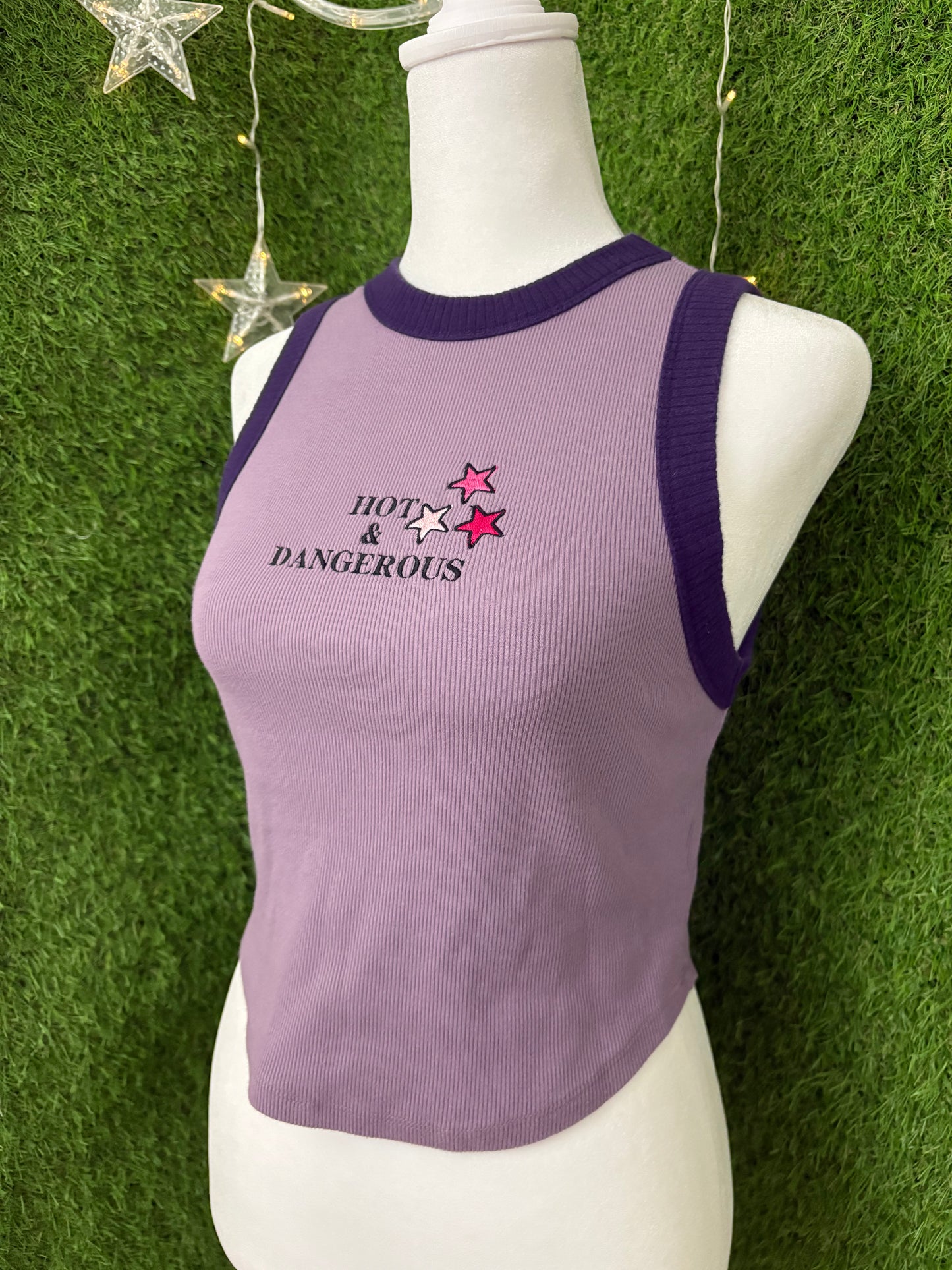 Hot & Dangerous Purple Tank Top M