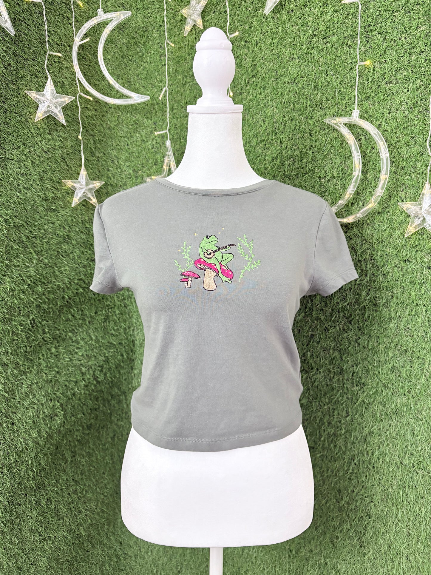Banjo Frog Green Crop Top M