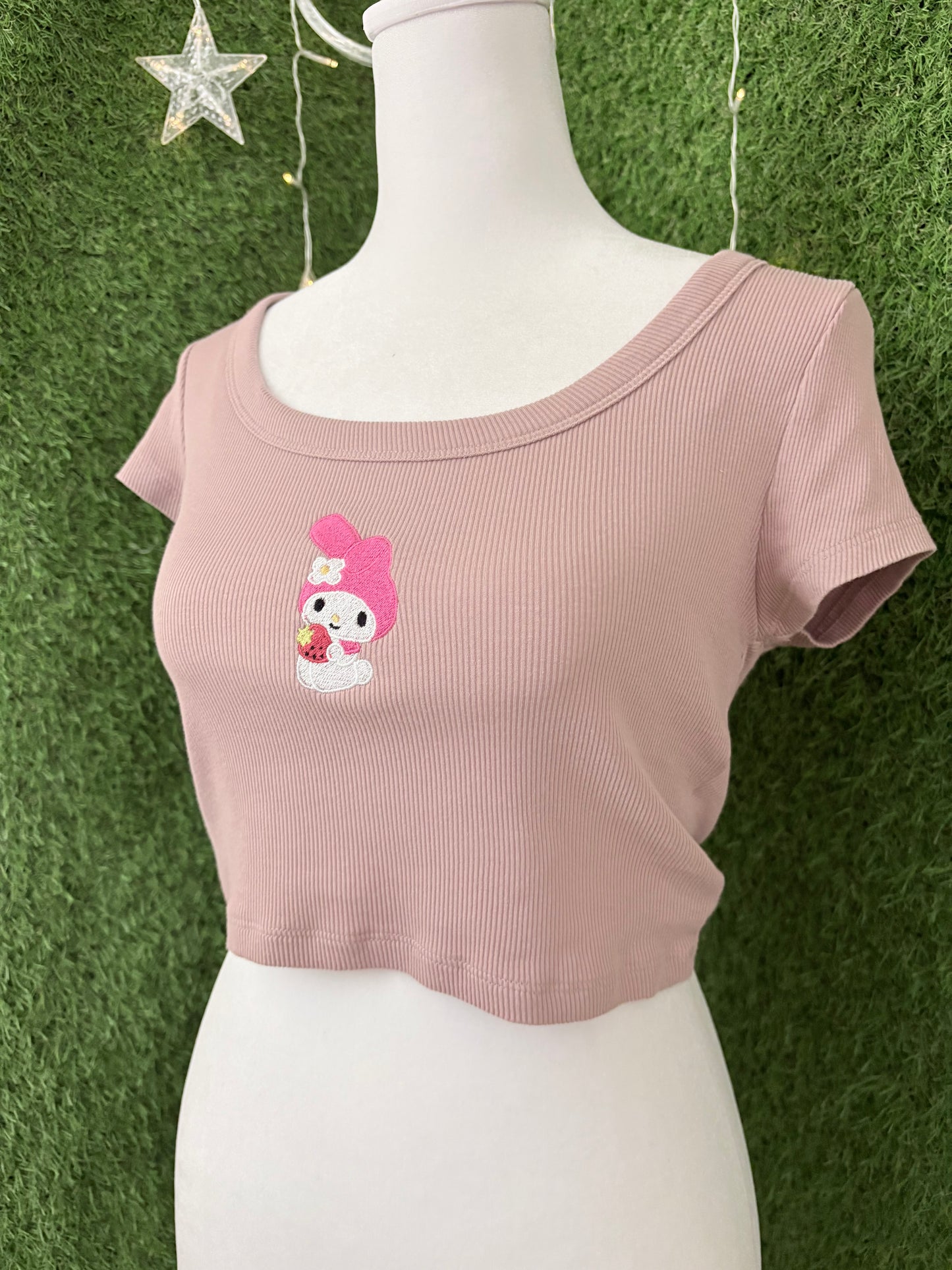 Pink Bunny Pink Crop Top M