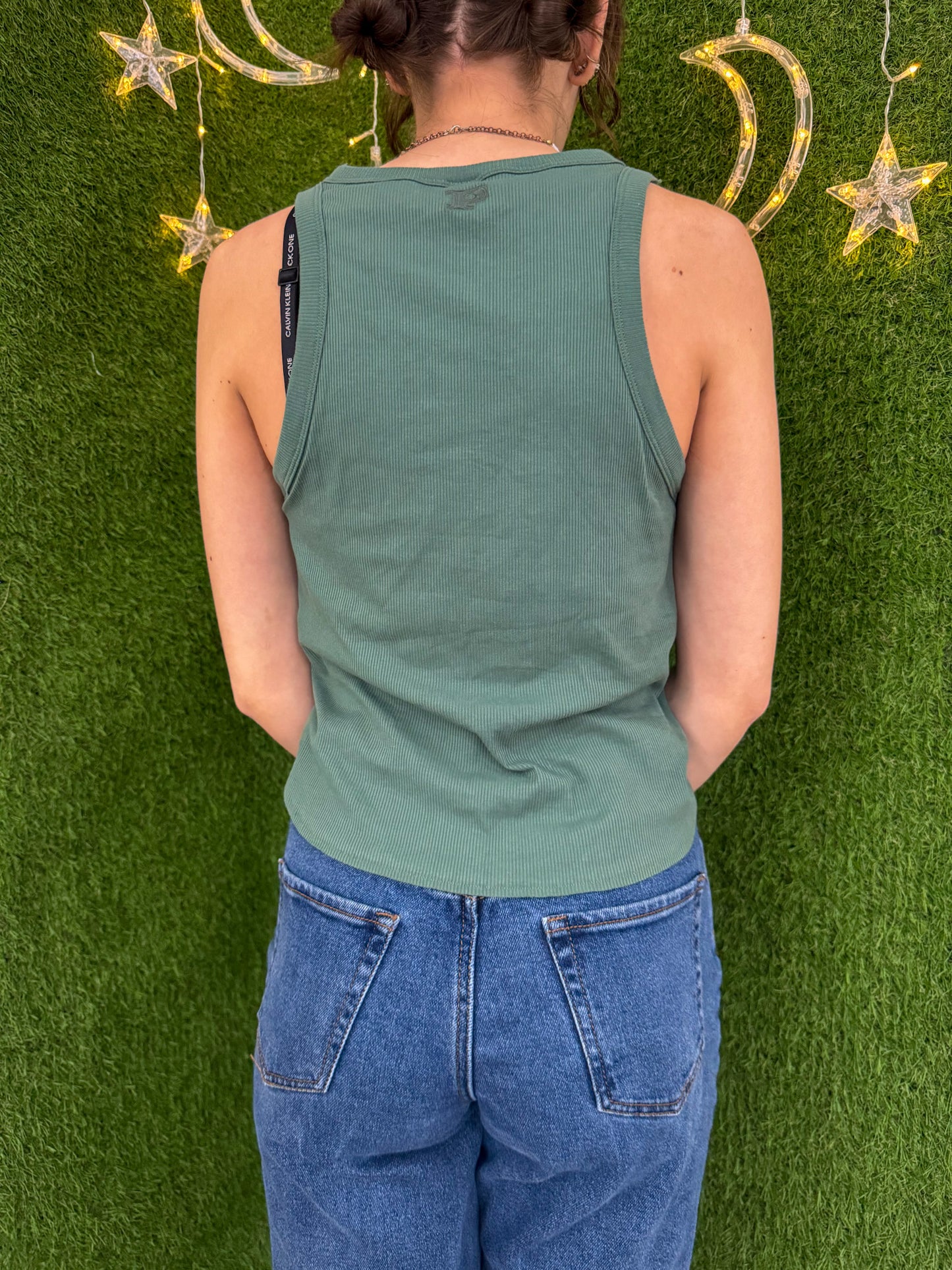 Been a Storm Green Halter Tank XL