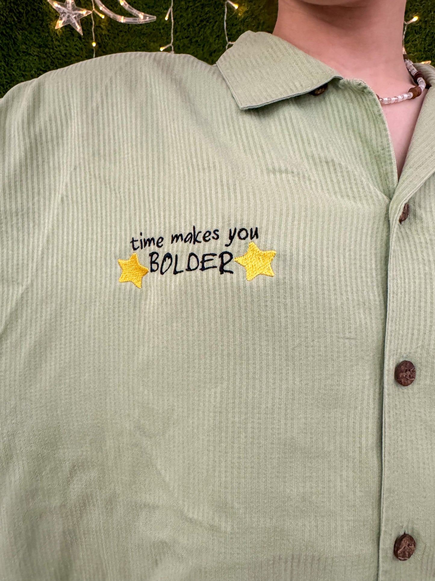 Landslide Green Button Up L
