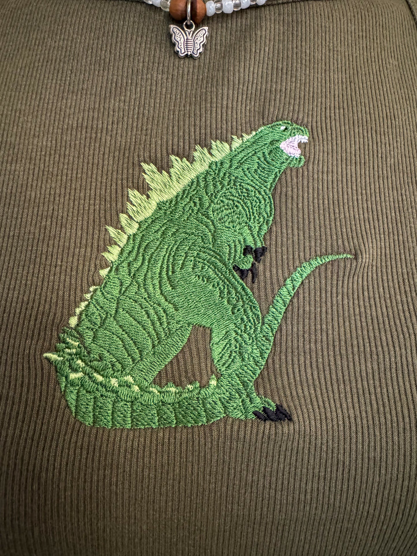 Godzilla Green Halter Tank S