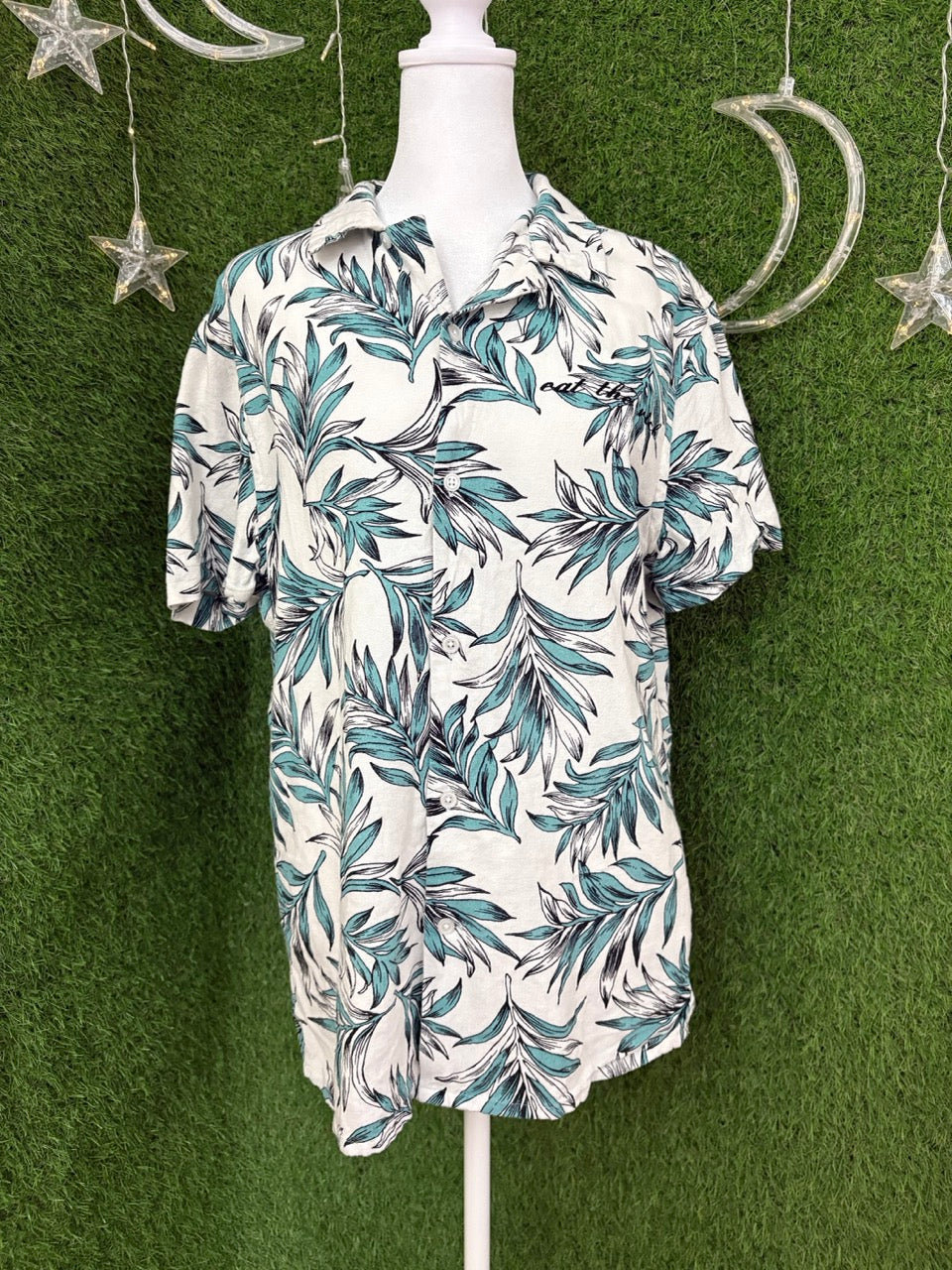 Eat the Rich Floral Button Up S